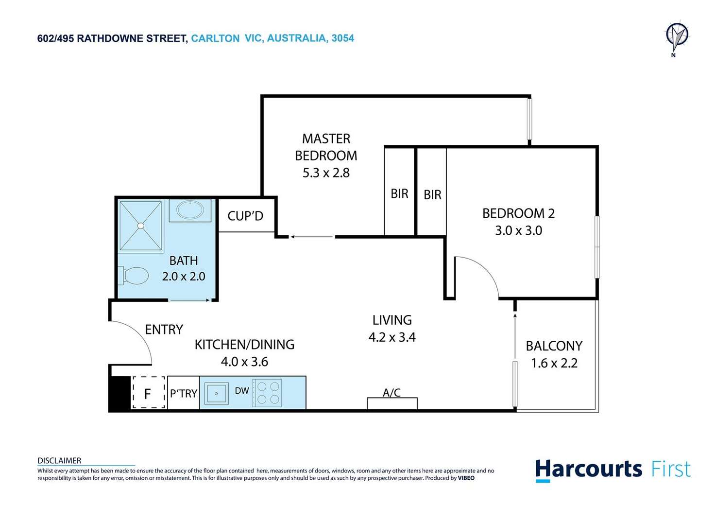 Floorplan of Homely apartment listing, 602/495 Rathdowne Street, Carlton VIC 3053