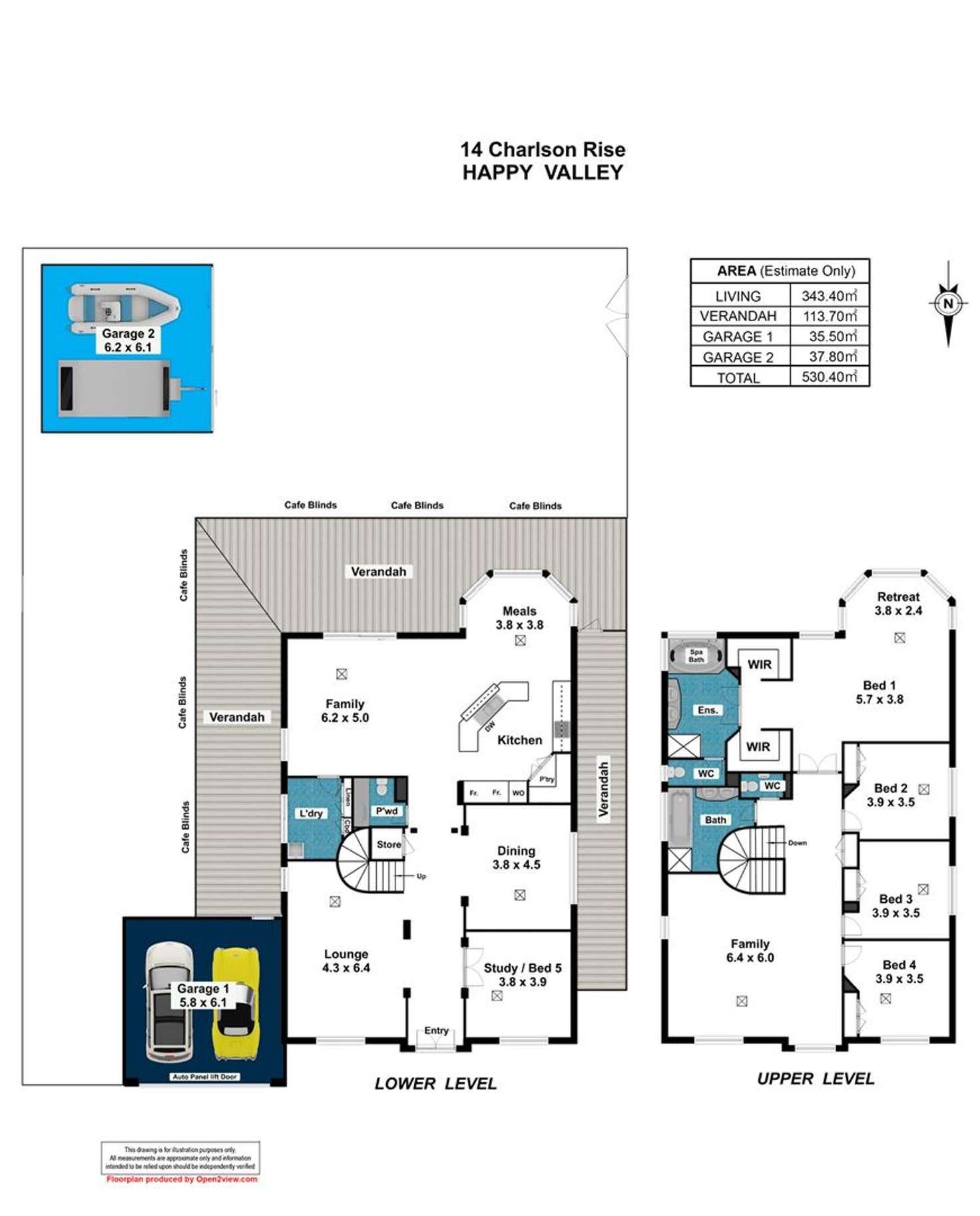 Floorplan of Homely house listing, 14 Charlson Rise, Happy Valley SA 5159