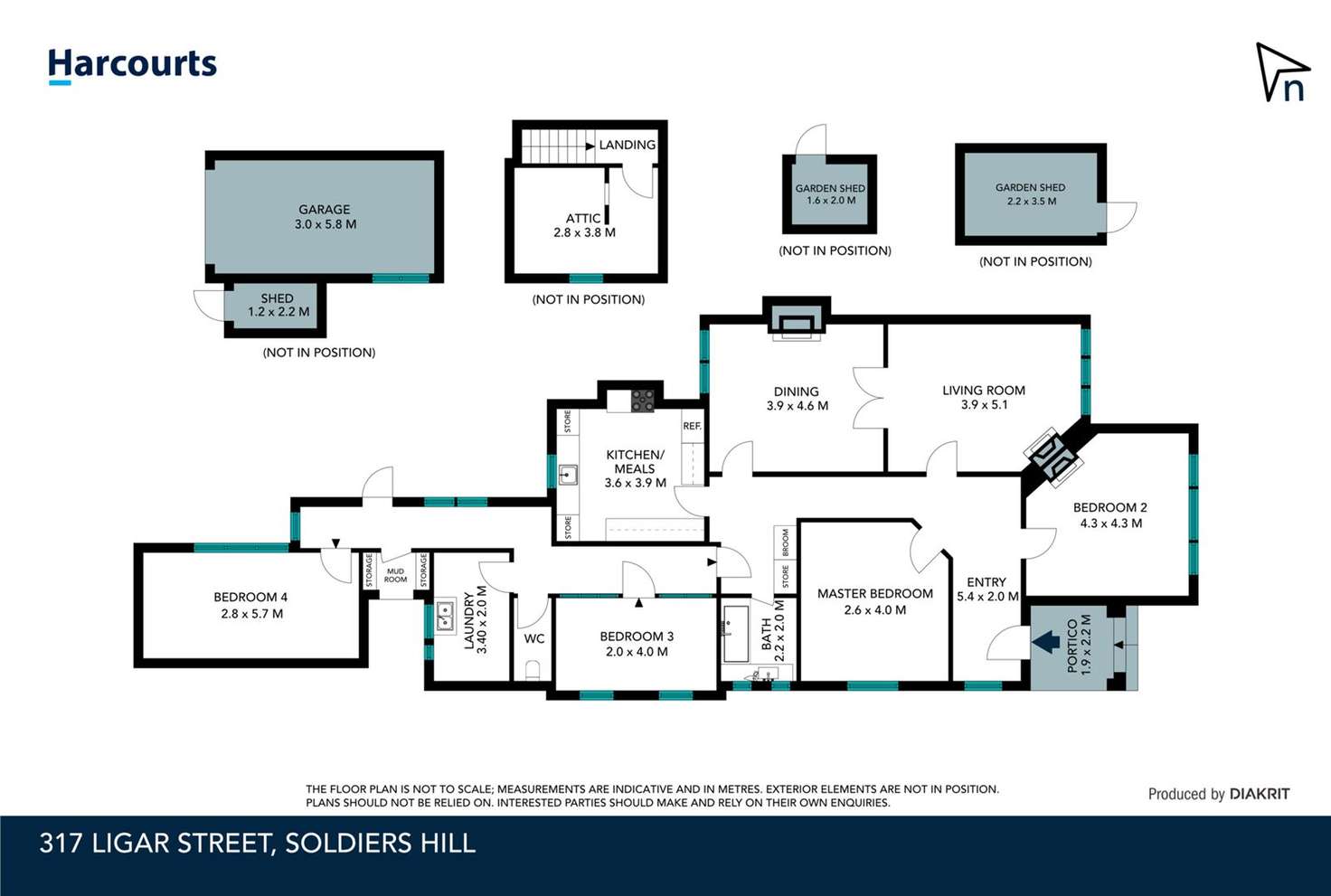 Floorplan of Homely house listing, 317 Ligar Street, Soldiers Hill VIC 3350