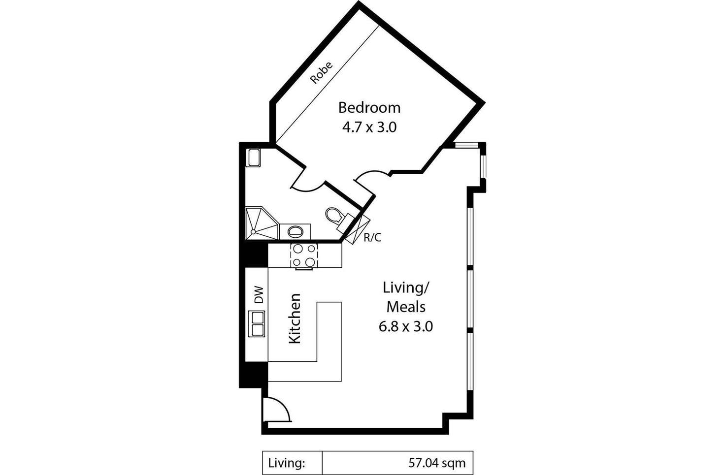 Floorplan of Homely apartment listing, 201/191 Greenhill Road, Parkside SA 5063