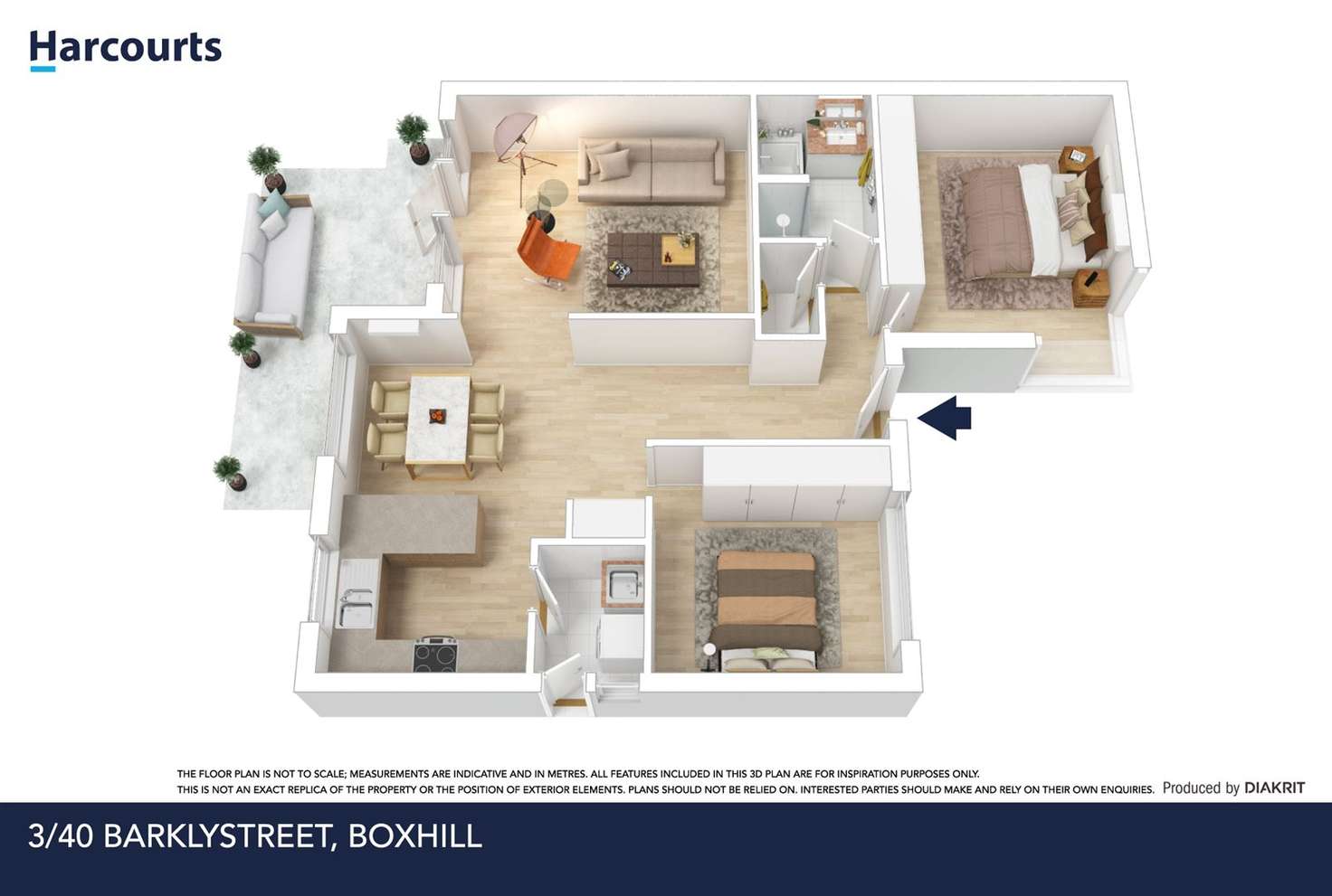 Floorplan of Homely unit listing, 3/40 Barkly Street, Box Hill VIC 3128