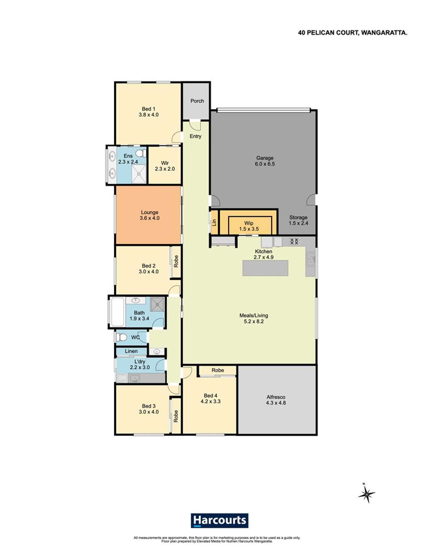 Floorplan of Homely house listing, 40 Pelican Court, Wangaratta VIC 3677