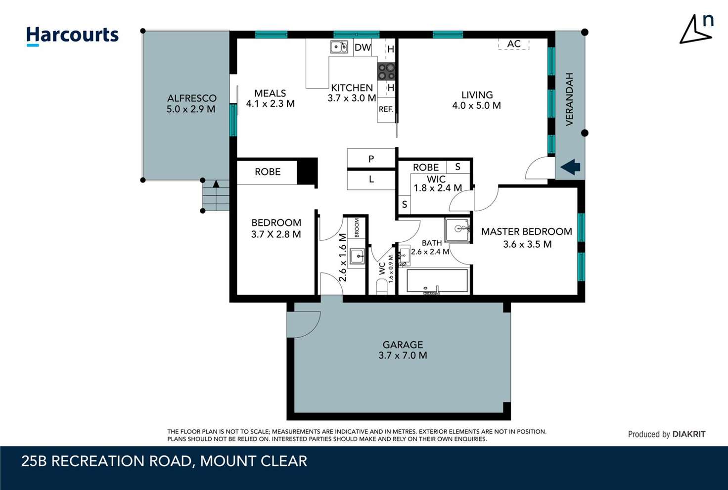Floorplan of Homely unit listing, 25b Recreation Road, Mount Clear VIC 3350