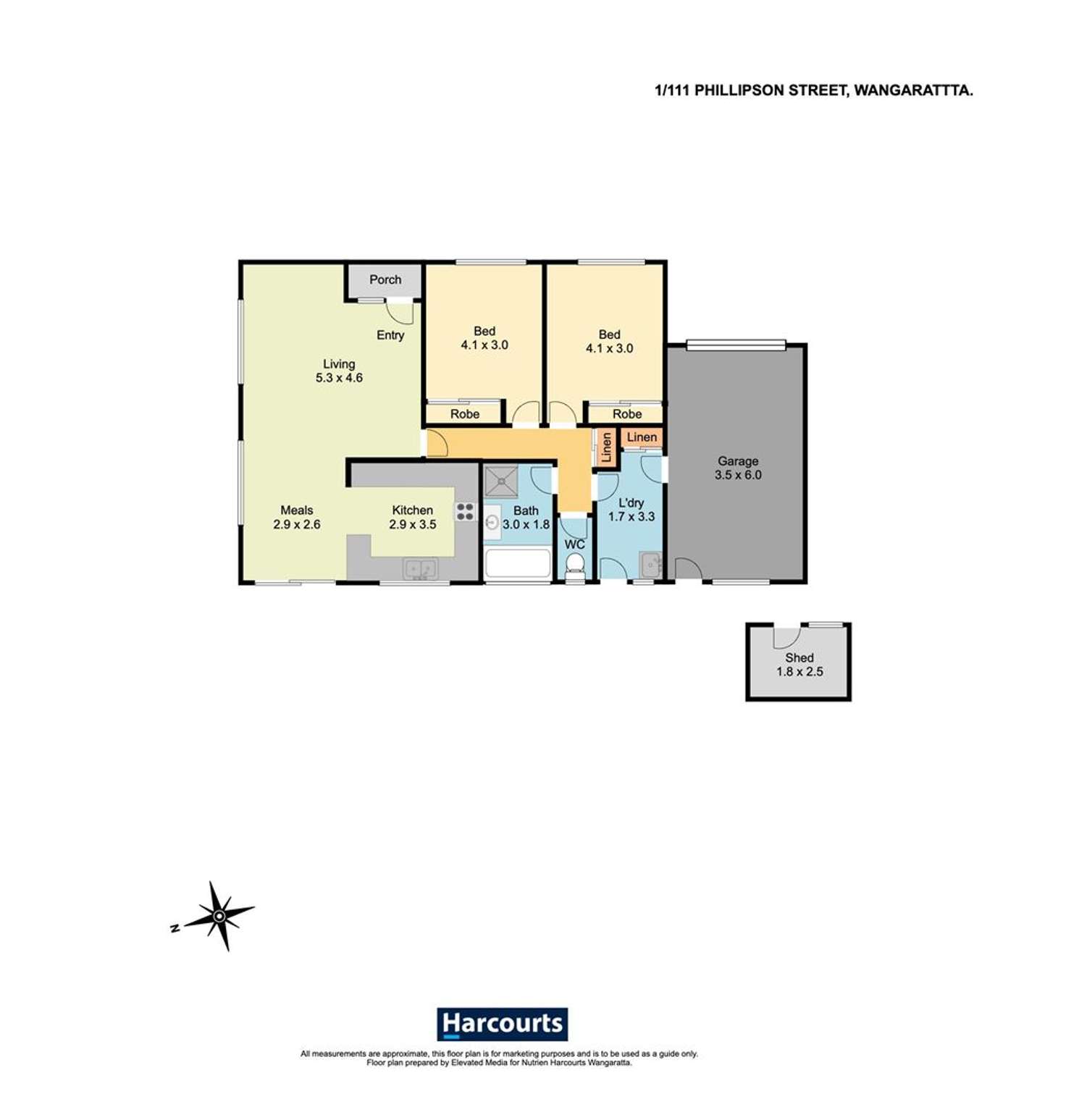 Floorplan of Homely house listing, 1/111 Phillipson Street, Wangaratta VIC 3677