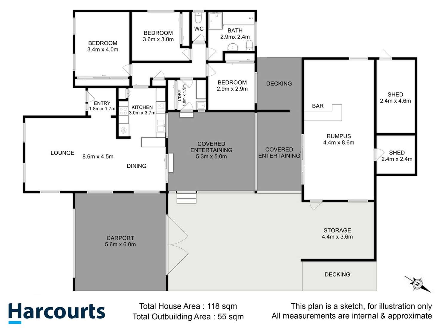 Floorplan of Homely house listing, 4 Plum Tree Close, Huonville TAS 7109