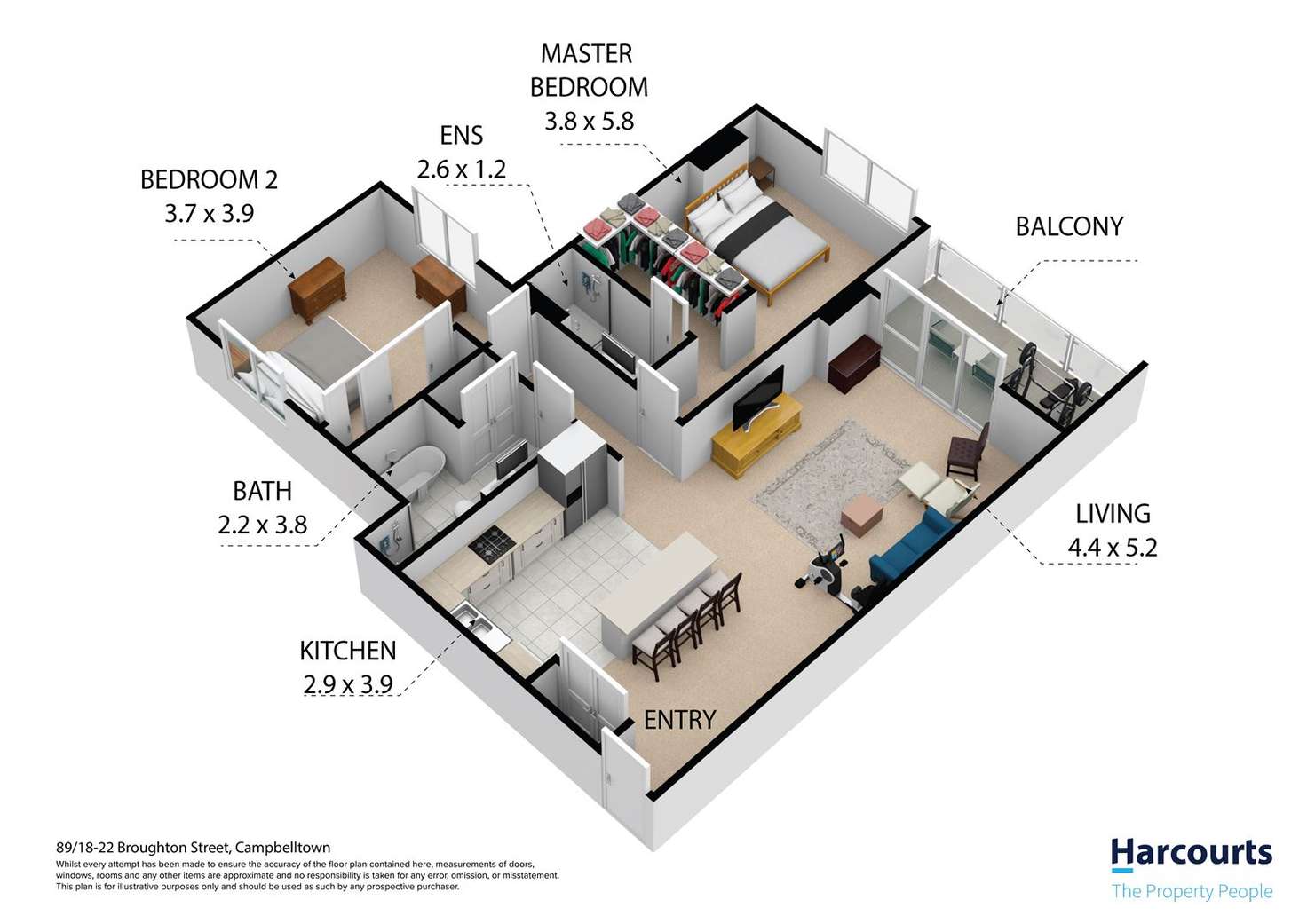 Floorplan of Homely unit listing, 89/18-22 Broughton Street, Campbelltown NSW 2560