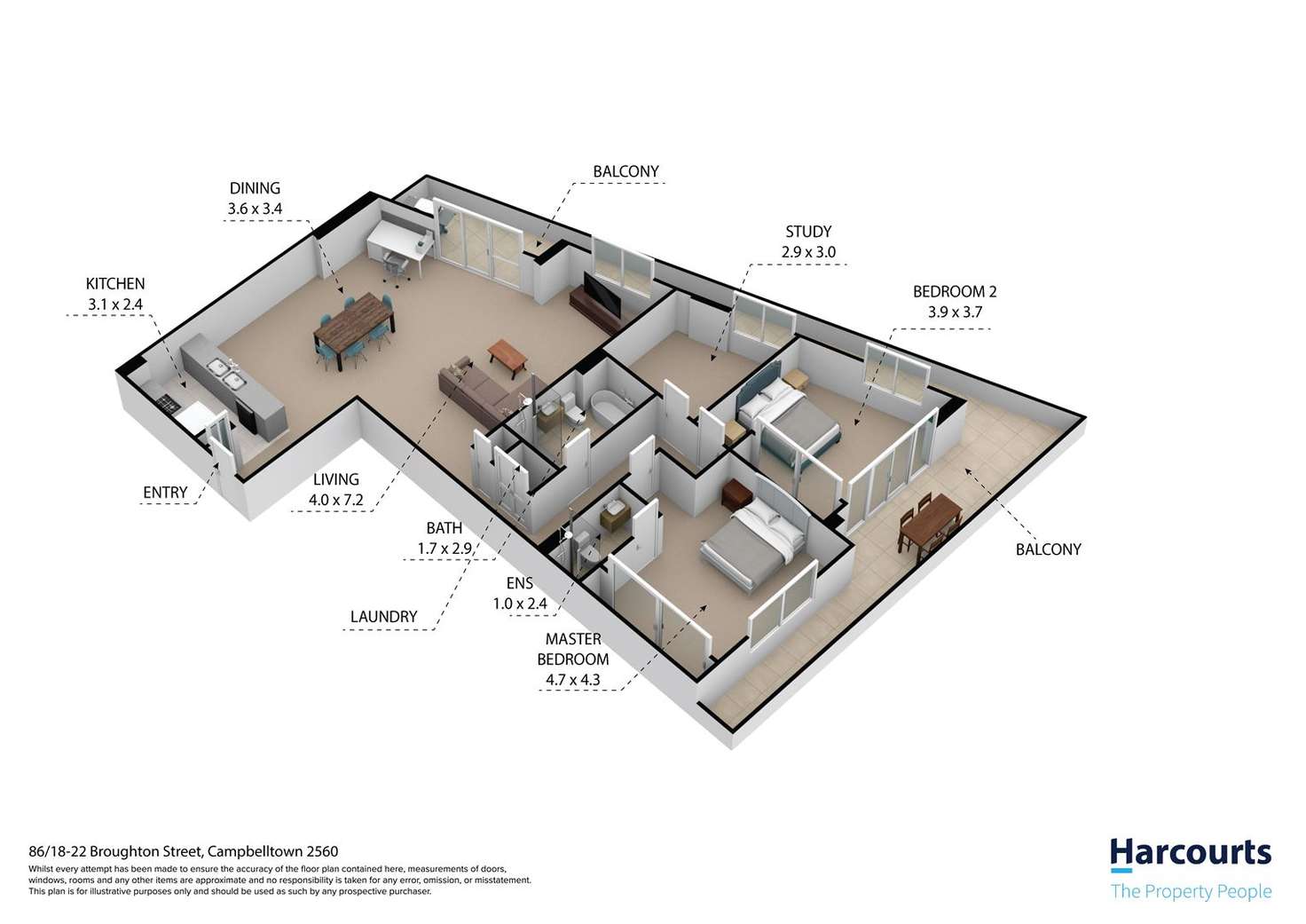 Floorplan of Homely unit listing, 86/18-22 Broughton Street, Campbelltown NSW 2560