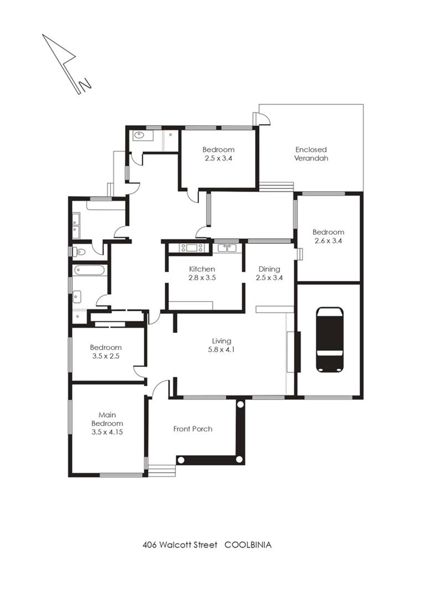 Floorplan of Homely house listing, 406 Walcott Street, Coolbinia WA 6050