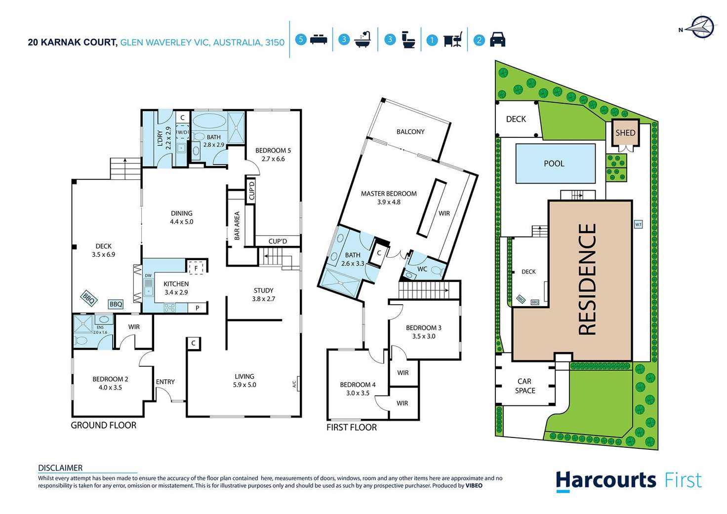 Floorplan of Homely house listing, 20 Karnak Court, Glen Waverley VIC 3150