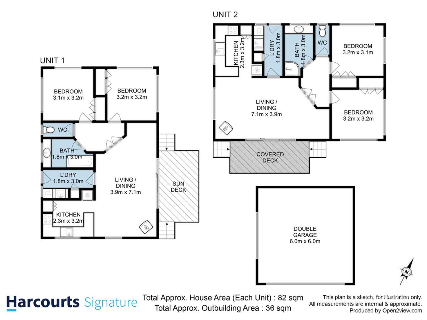 Floorplan of Homely unit listing, 1+2/13 View Street, Midway Point TAS 7171