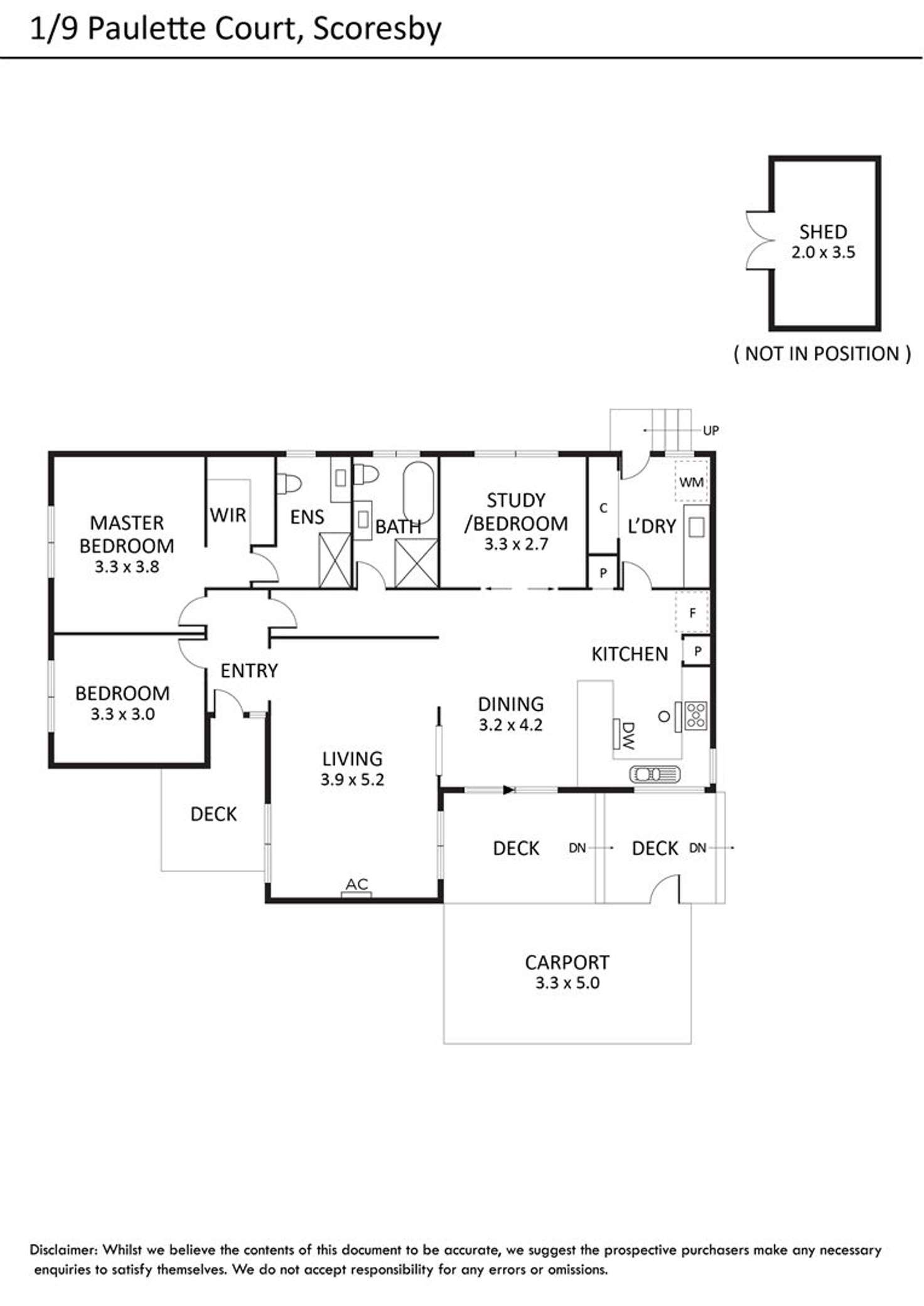 Floorplan of Homely house listing, 1/9 Paulette Court, Scoresby VIC 3179