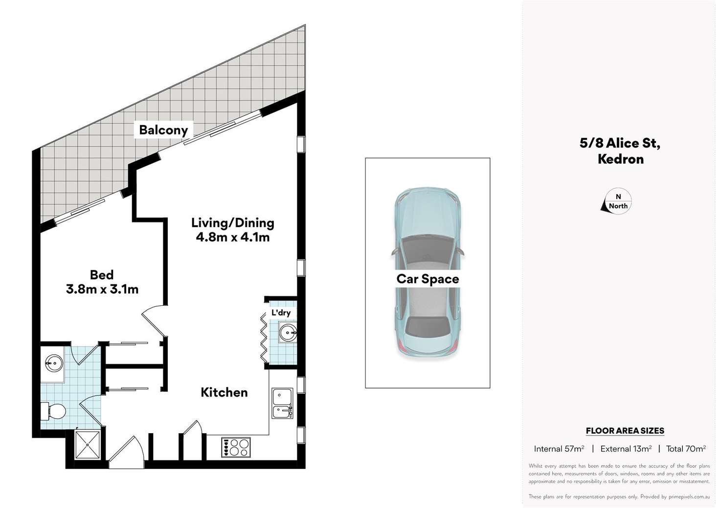 Floorplan of Homely unit listing, 5/8 Alice Street, Kedron QLD 4031