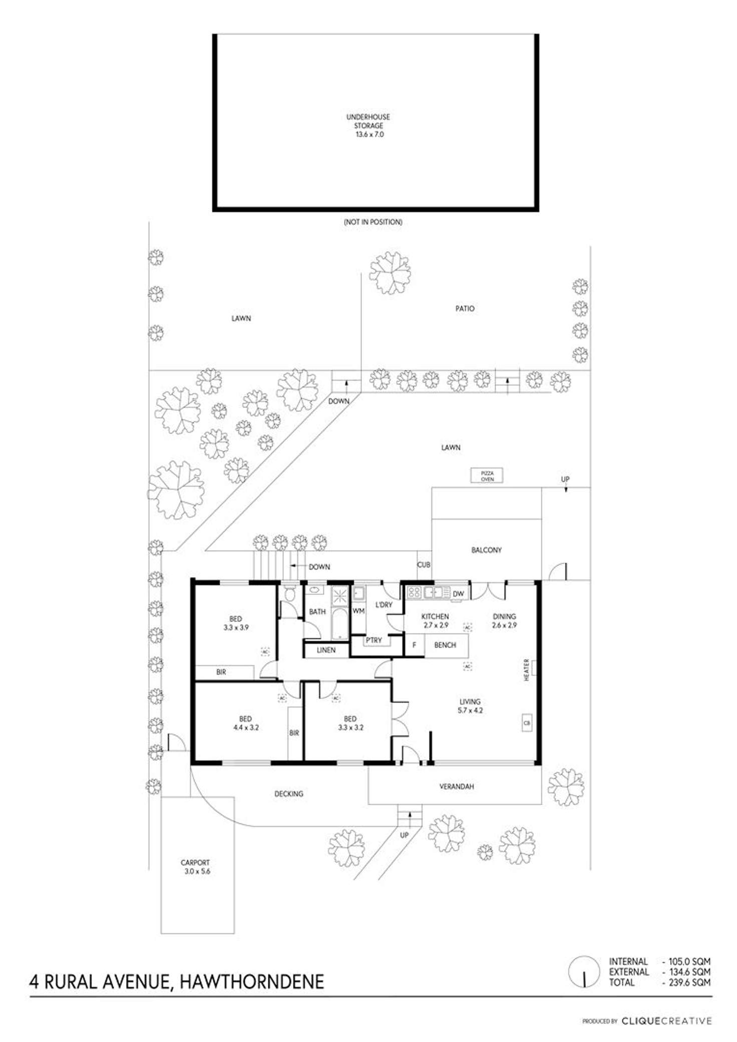 Floorplan of Homely house listing, 4 Rural Avenue, Hawthorndene SA 5051