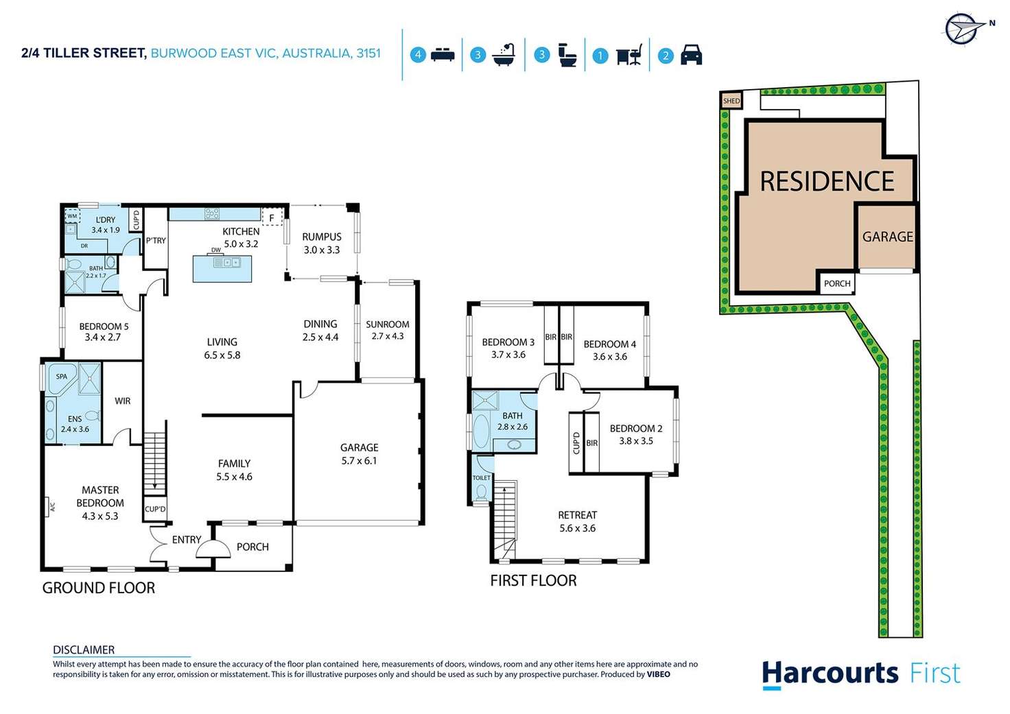 Floorplan of Homely townhouse listing, 2/4 Tiller Street, Burwood East VIC 3151