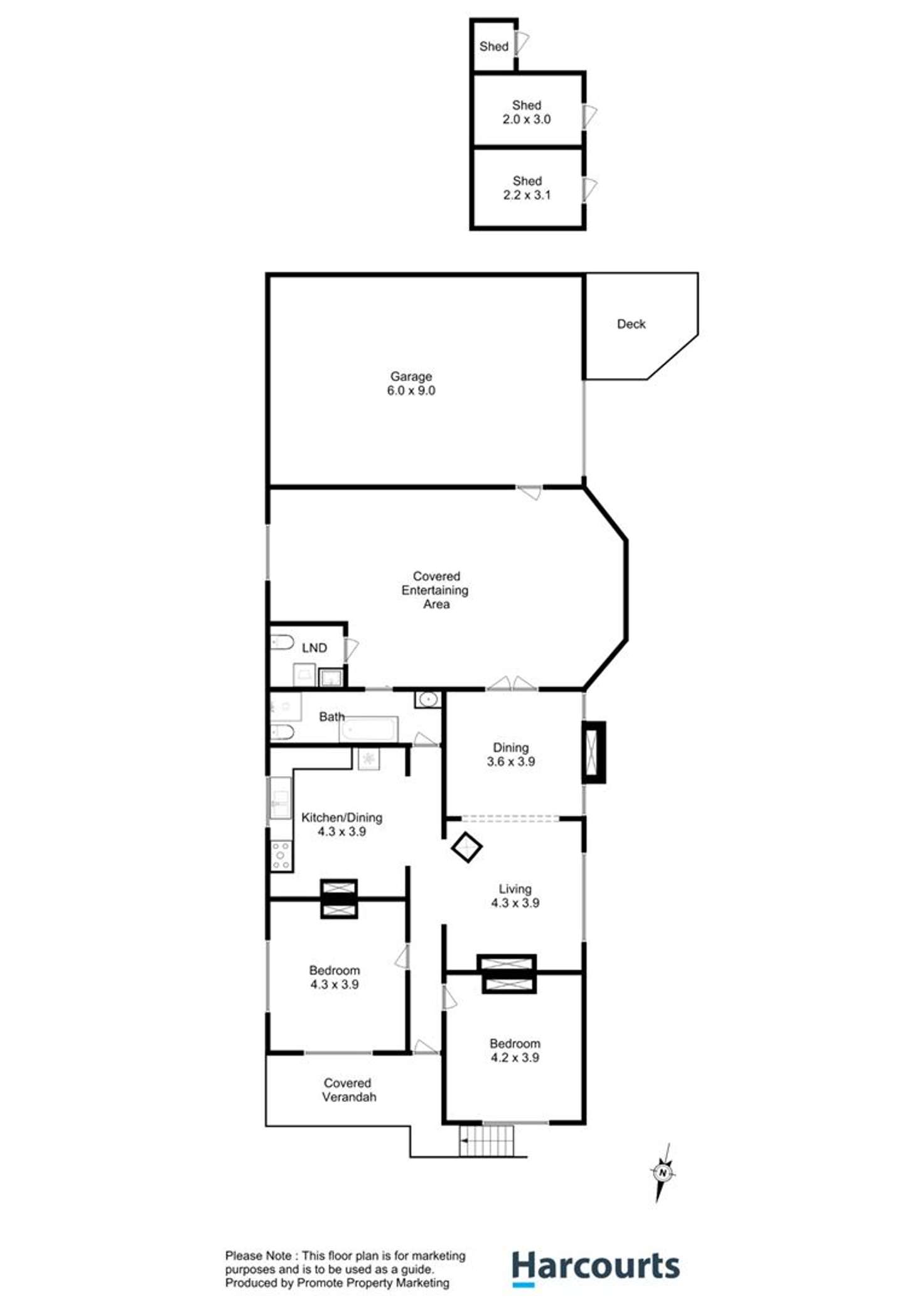 Floorplan of Homely house listing, 66 Montagu Street, New Norfolk TAS 7140