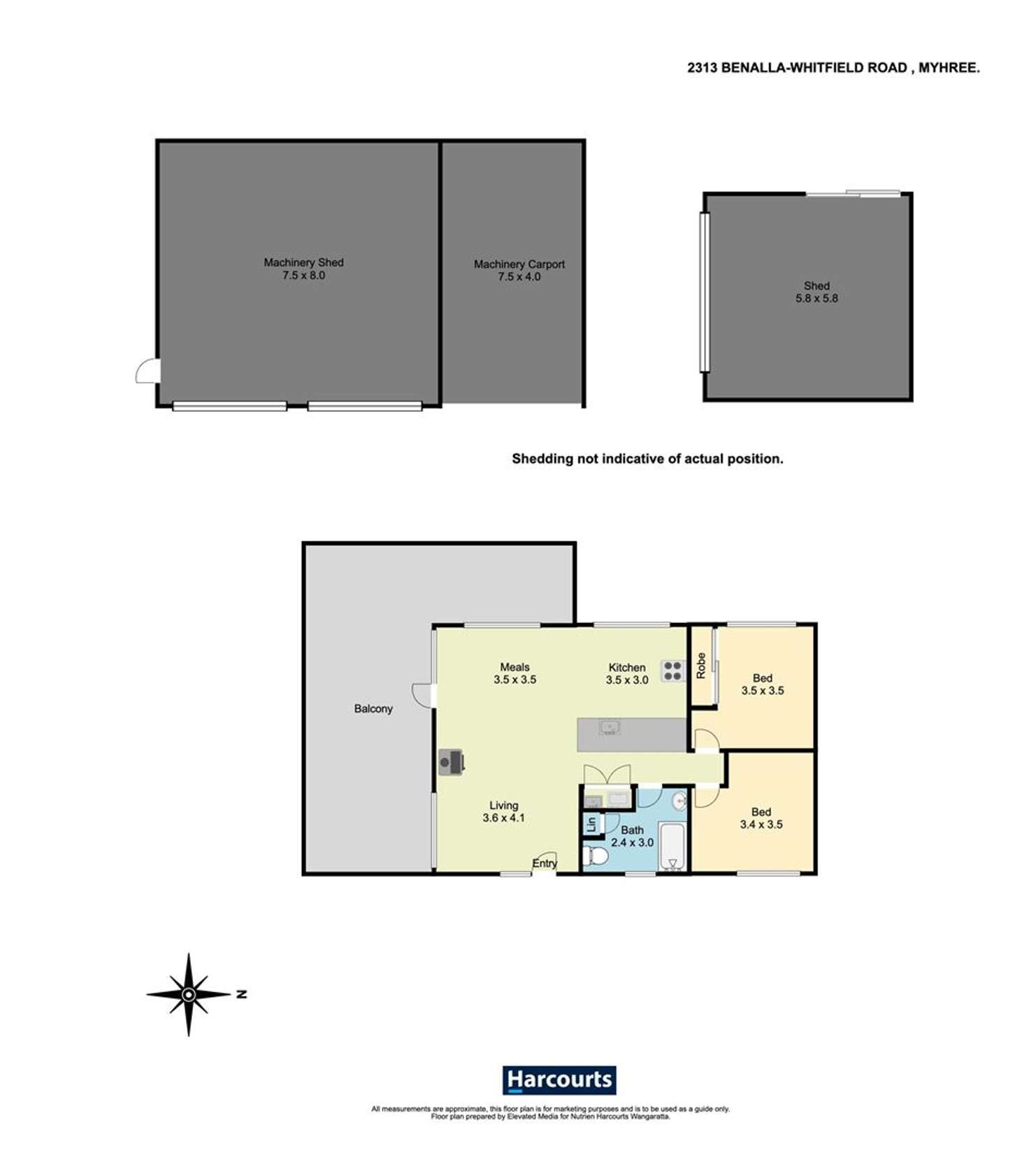 Floorplan of Homely house listing, 2313 Benalla-Whitfield Road, Myrrhee VIC 3732