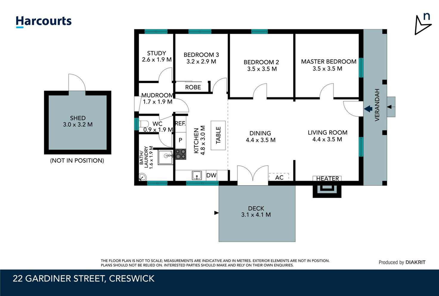 Floorplan of Homely house listing, 22 Gardiner Street, Creswick VIC 3363