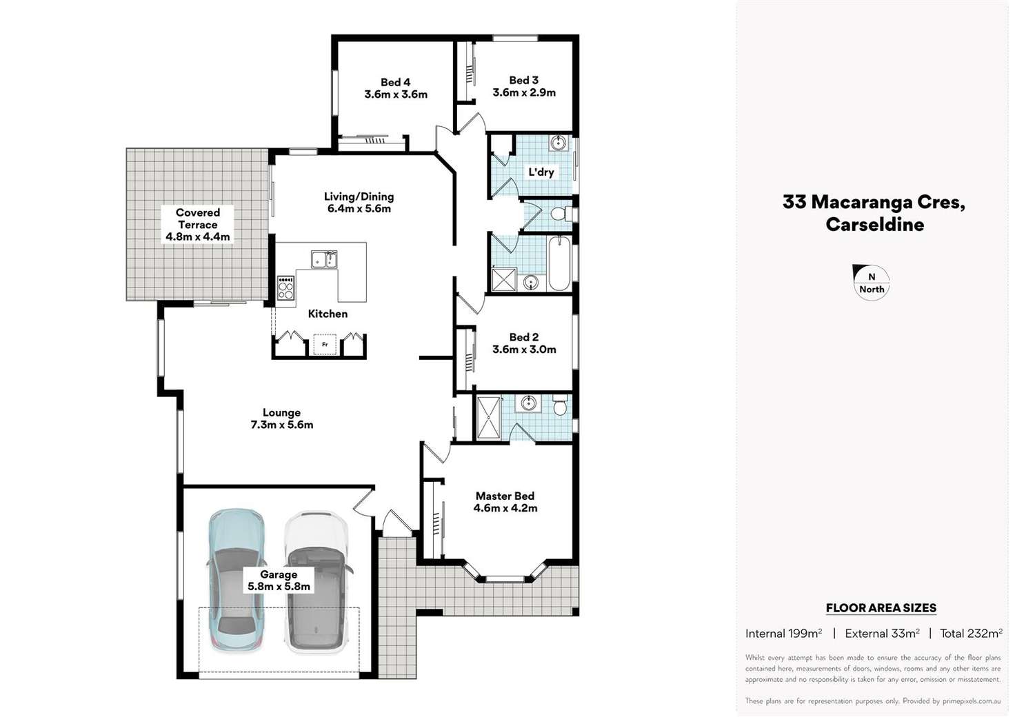 Floorplan of Homely house listing, 33 Macaranga Crescent, Carseldine QLD 4034