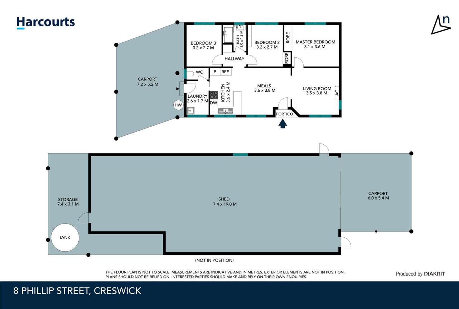 Floorplan of Homely house listing, 8 Phillip Street, Creswick VIC 3363