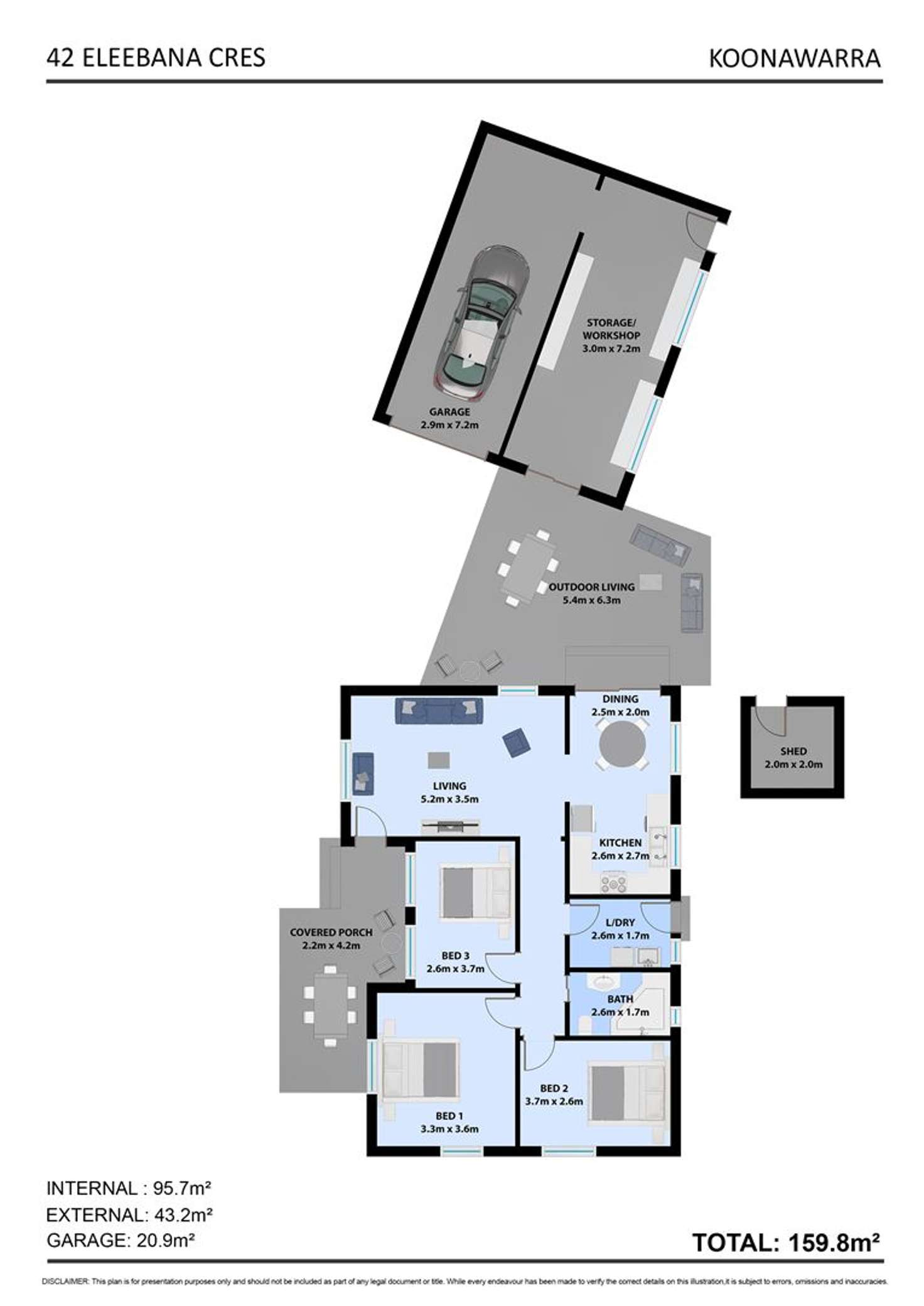 Floorplan of Homely house listing, 42 Eleebana Crescent, Koonawarra NSW 2530