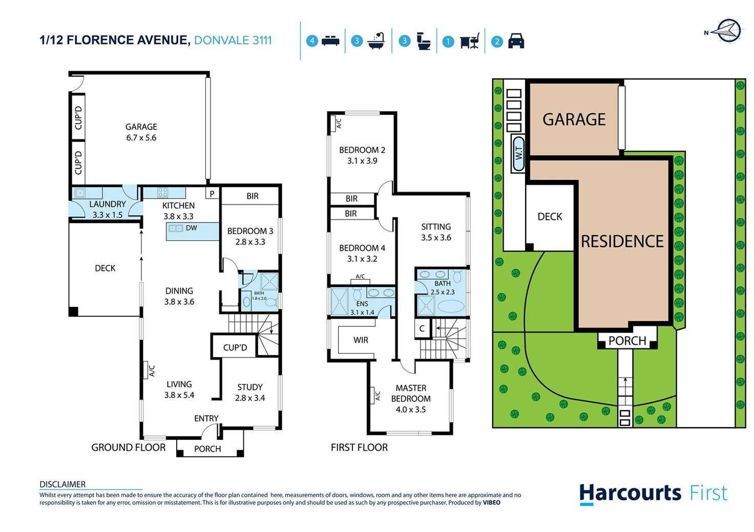 Floorplan of Homely townhouse listing, 1/12 Florence Avenue, Donvale VIC 3111