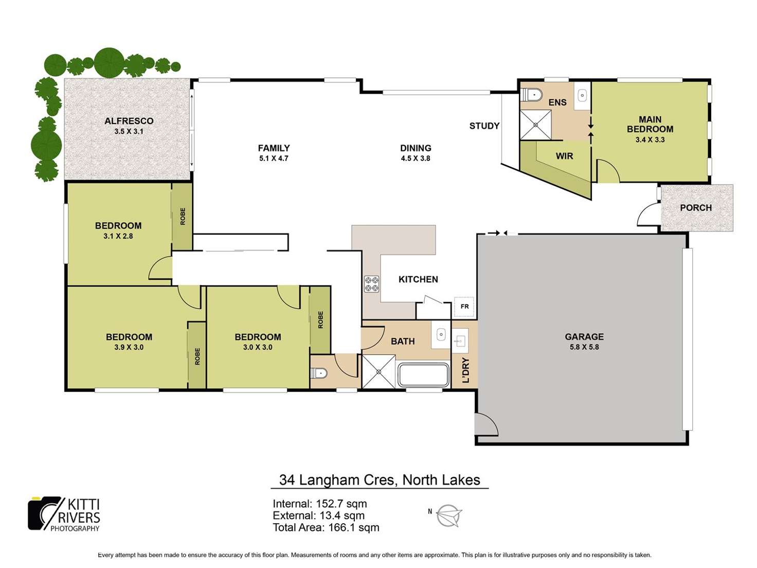 Floorplan of Homely house listing, 34 Langham Crescent, North Lakes QLD 4509