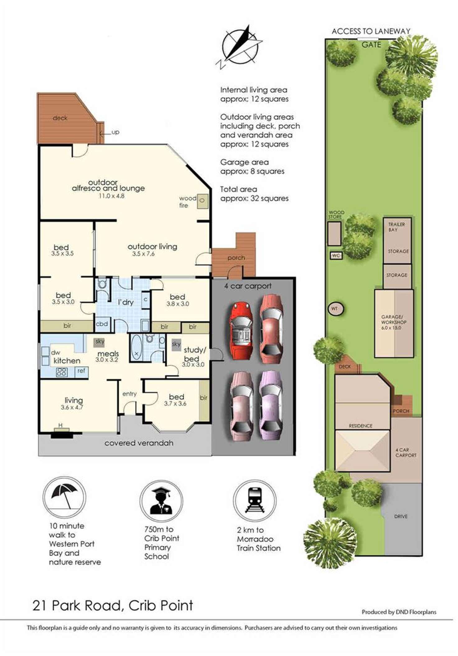Floorplan of Homely house listing, 21 Park Road, Crib Point VIC 3919