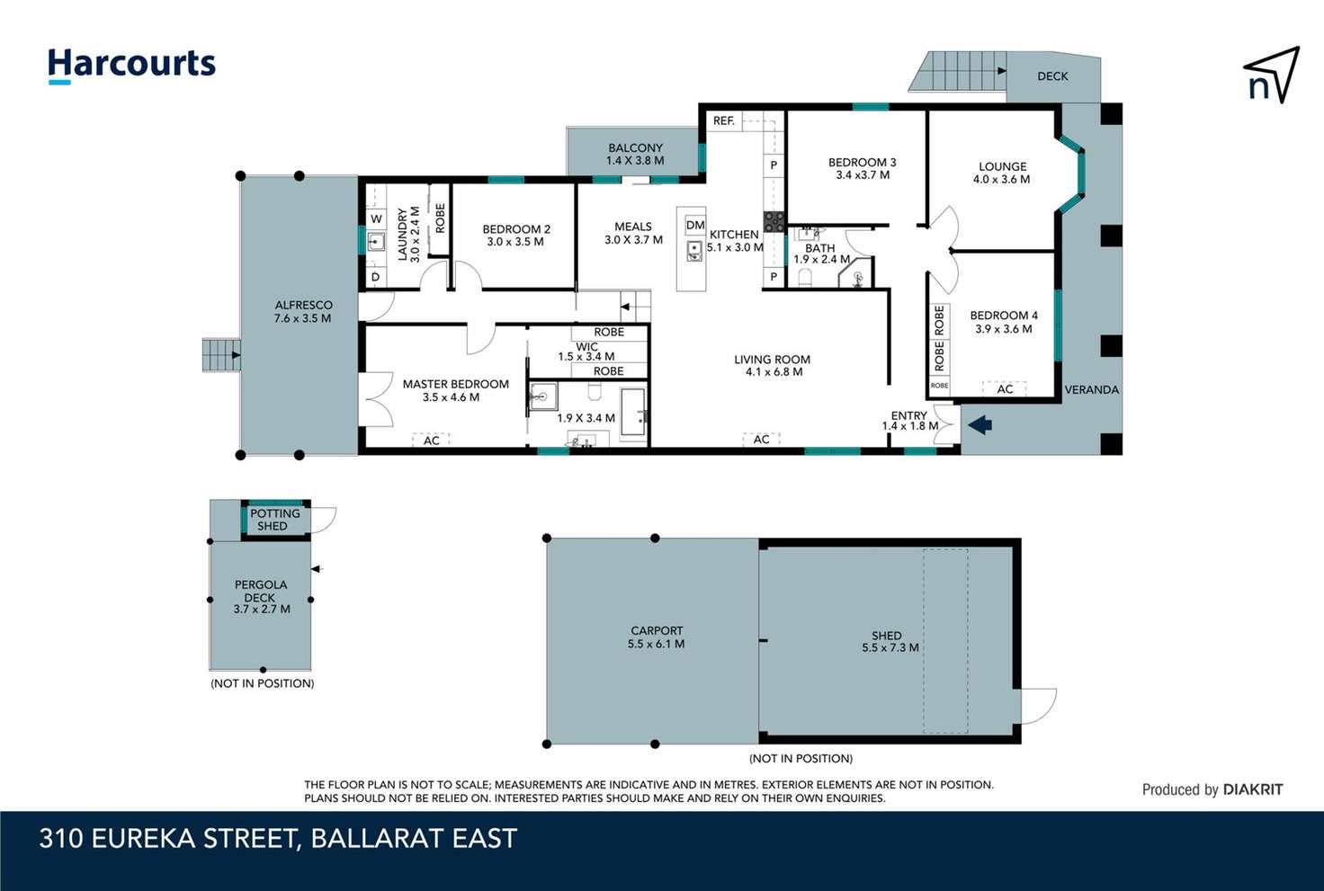 Floorplan of Homely house listing, 310 Eureka Street, Ballarat East VIC 3350