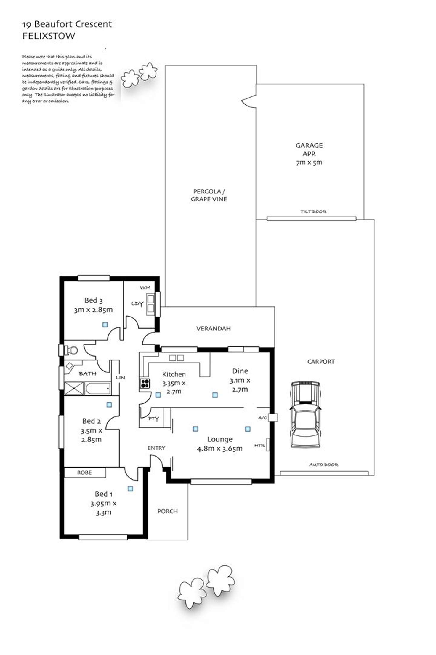 Floorplan of Homely house listing, 19 Beaufort Crescent, Felixstow SA 5070