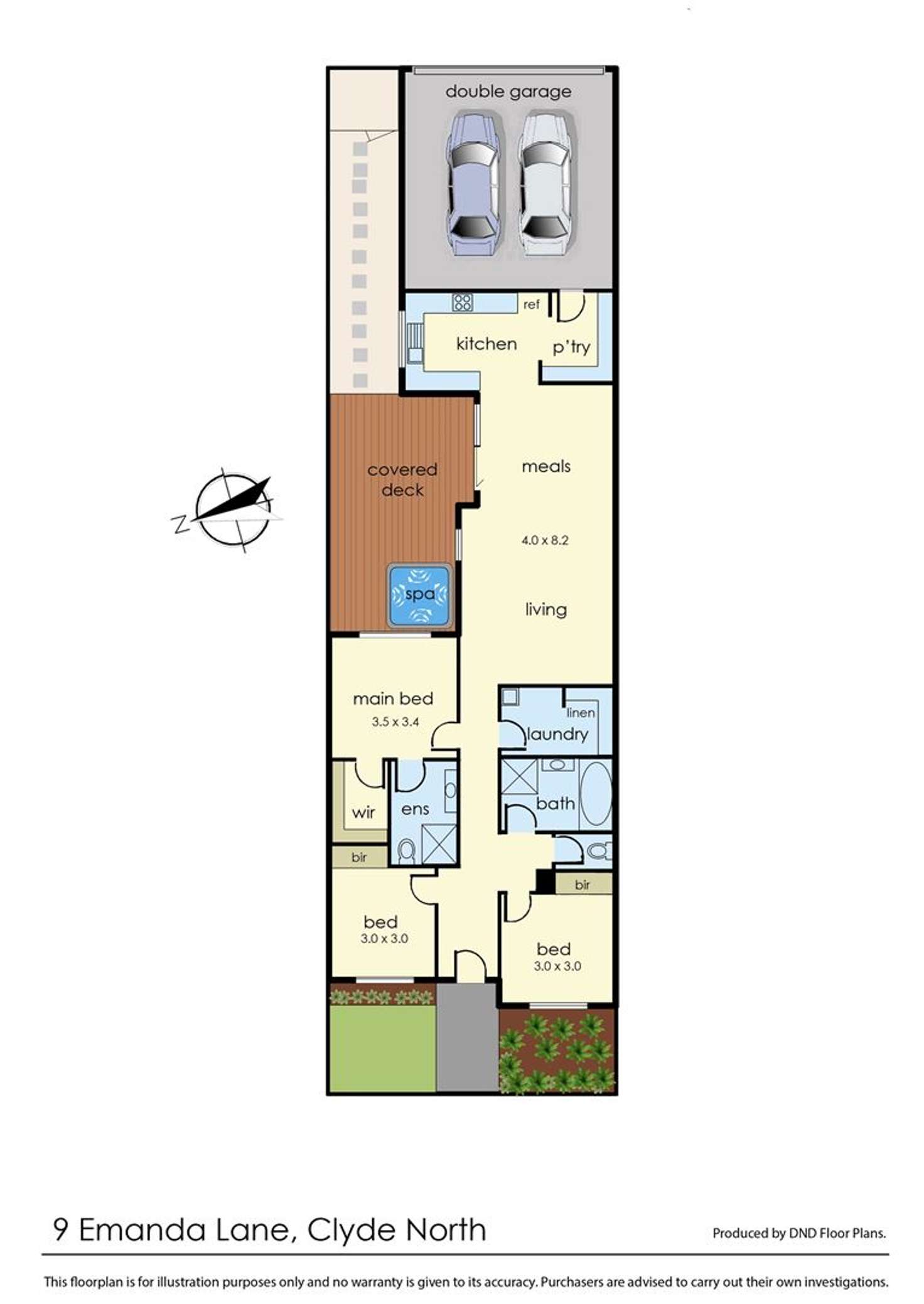 Floorplan of Homely house listing, 9 Emanda Lane, Clyde North VIC 3978
