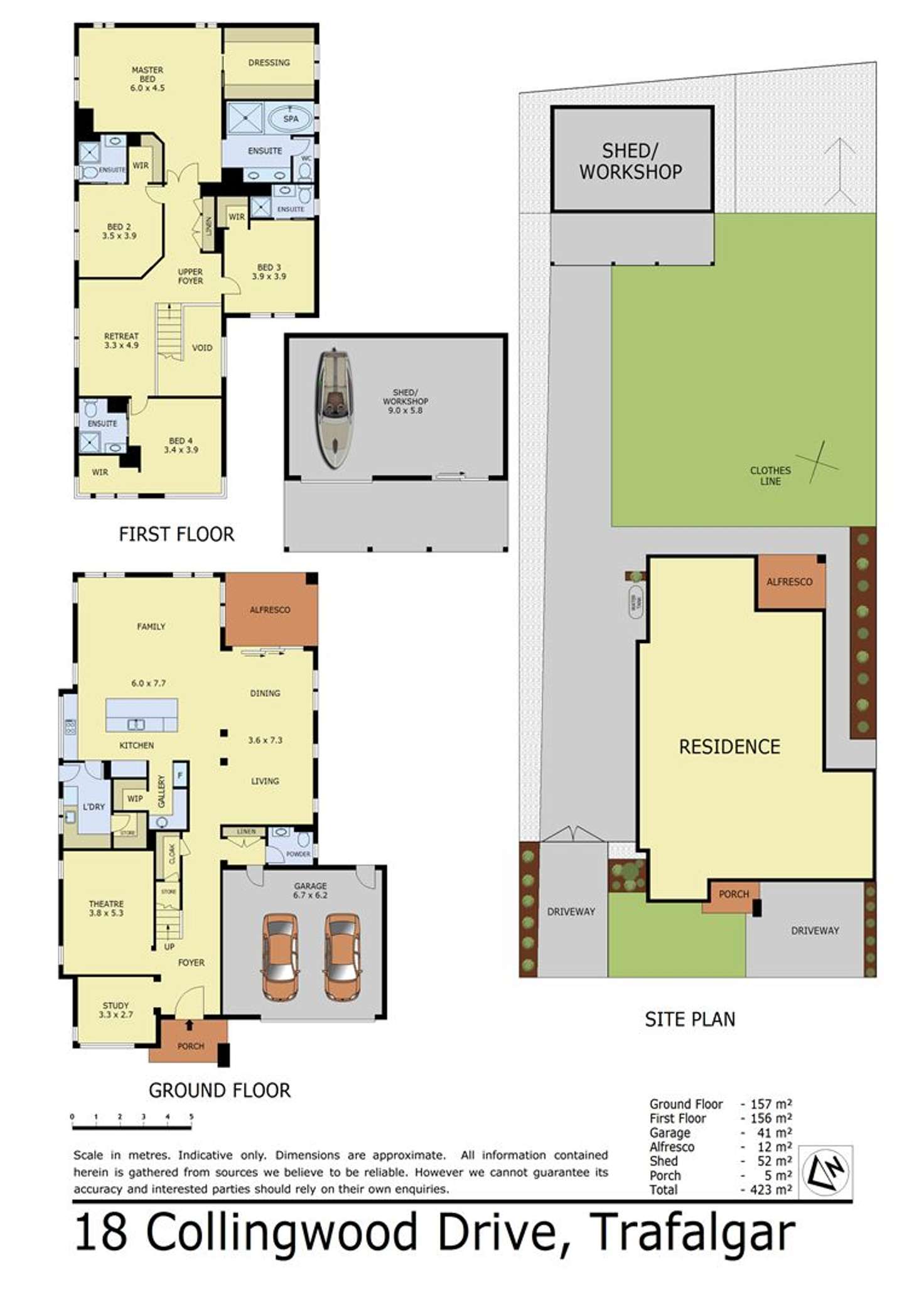 Floorplan of Homely house listing, 18 Collingwood Drive, Trafalgar VIC 3824