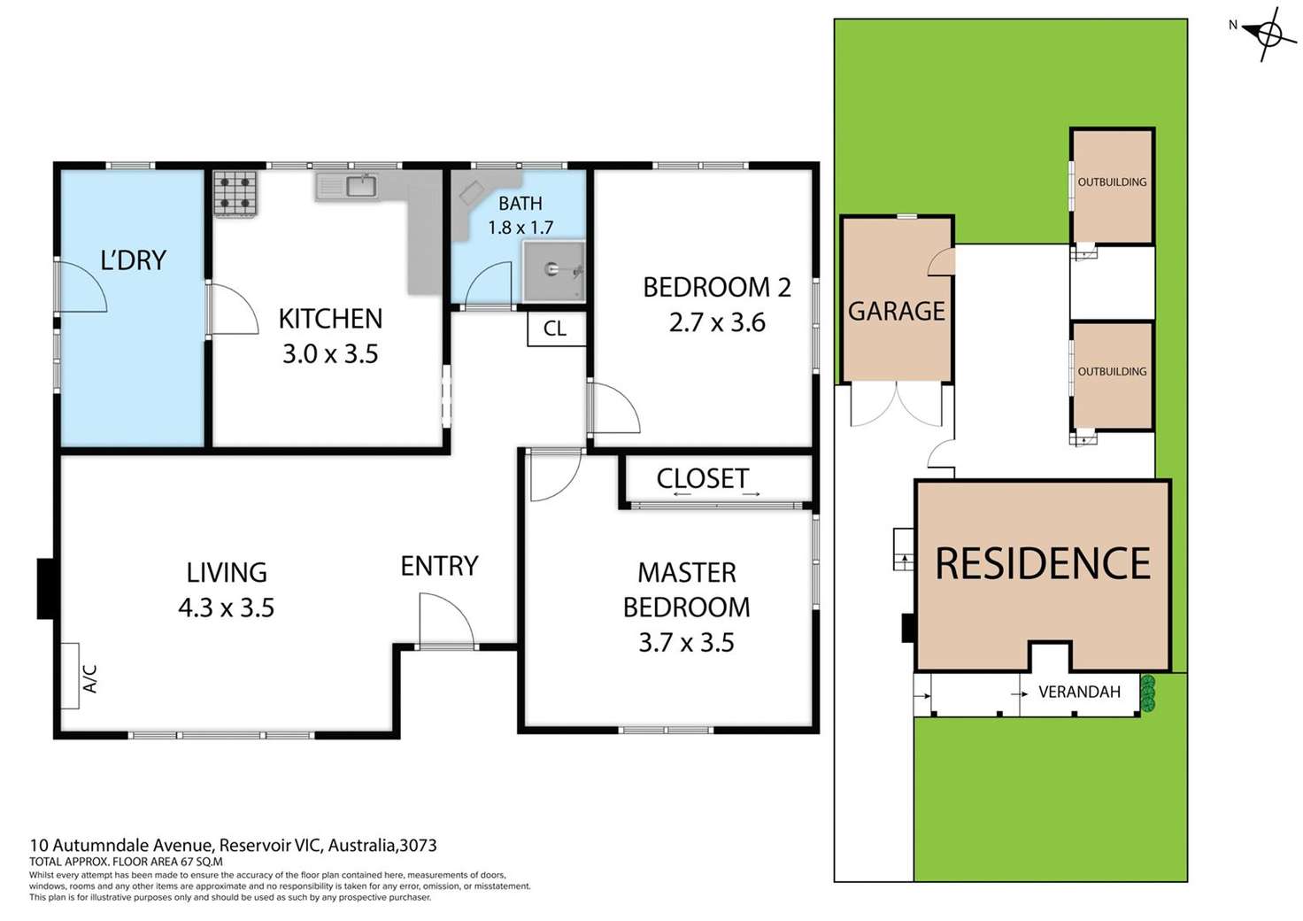 Floorplan of Homely house listing, 10 Autumndale Avenue, Reservoir VIC 3073