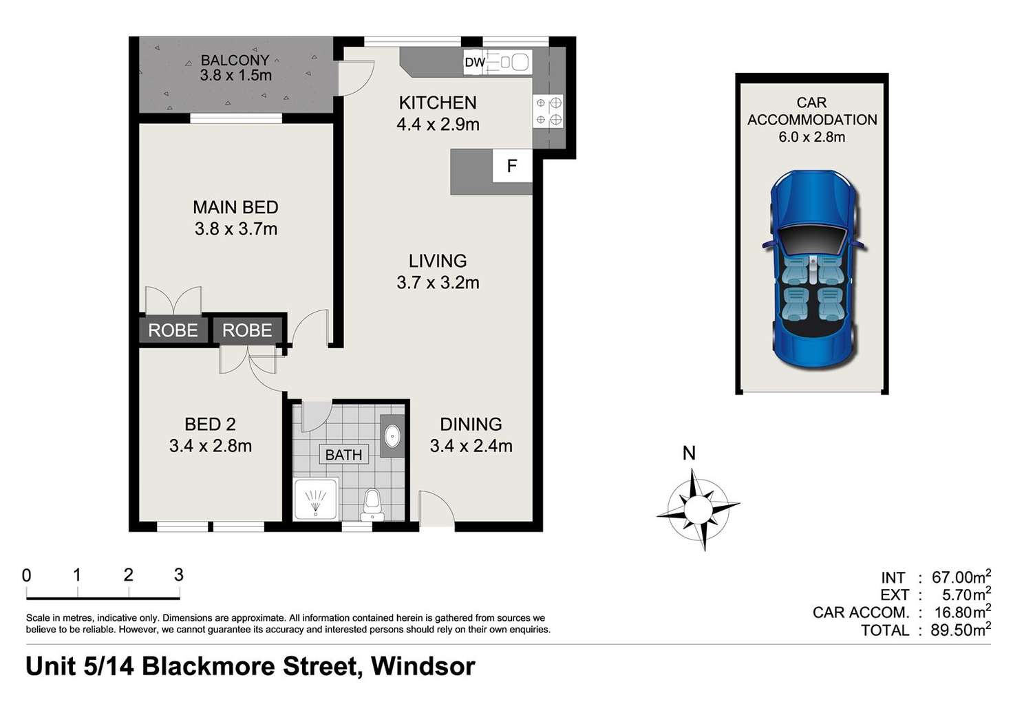 Floorplan of Homely unit listing, 5/14 Blackmore Street, Windsor QLD 4030