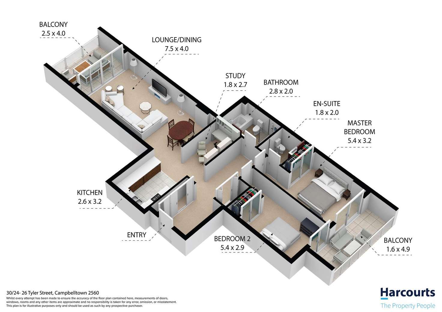 Floorplan of Homely apartment listing, 30/24-26 Tyler Street, Campbelltown NSW 2560