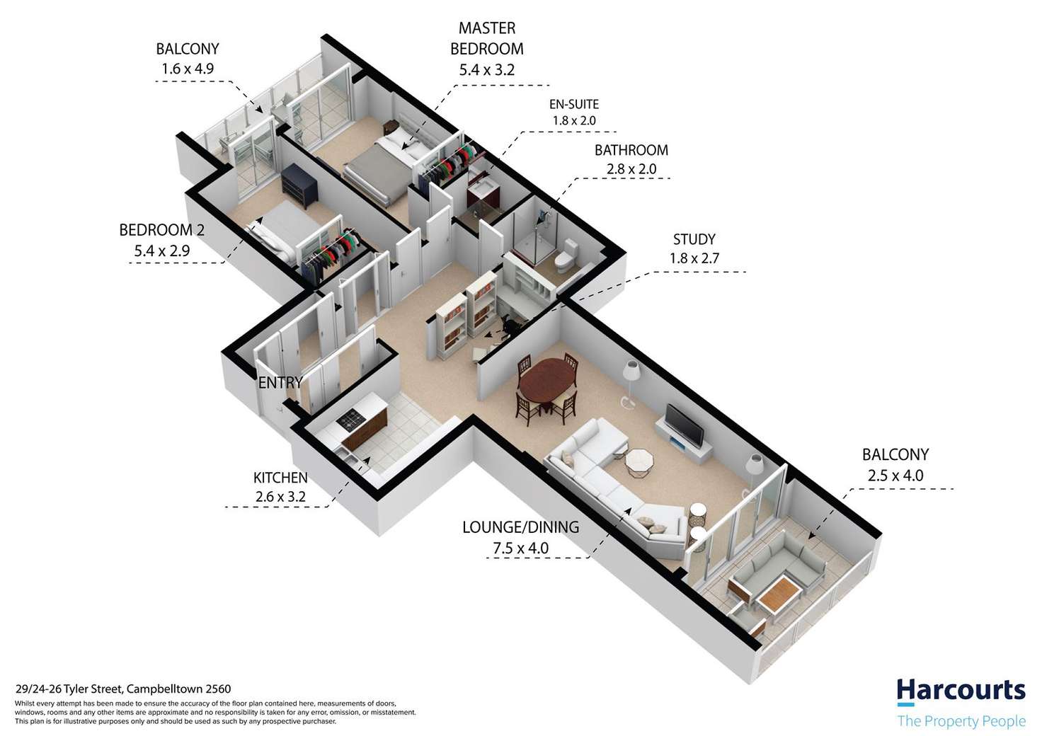 Floorplan of Homely apartment listing, 29/24-26 Tyler Street, Campbelltown NSW 2560