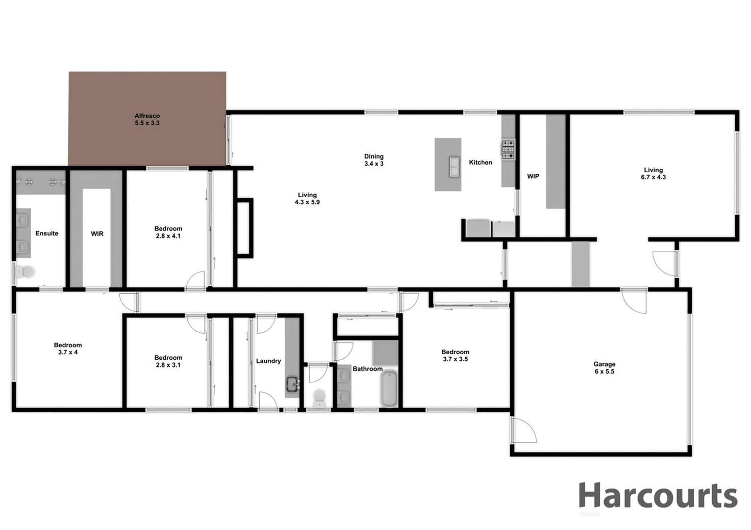 Floorplan of Homely house listing, 18 Walker Drive, Drouin VIC 3818