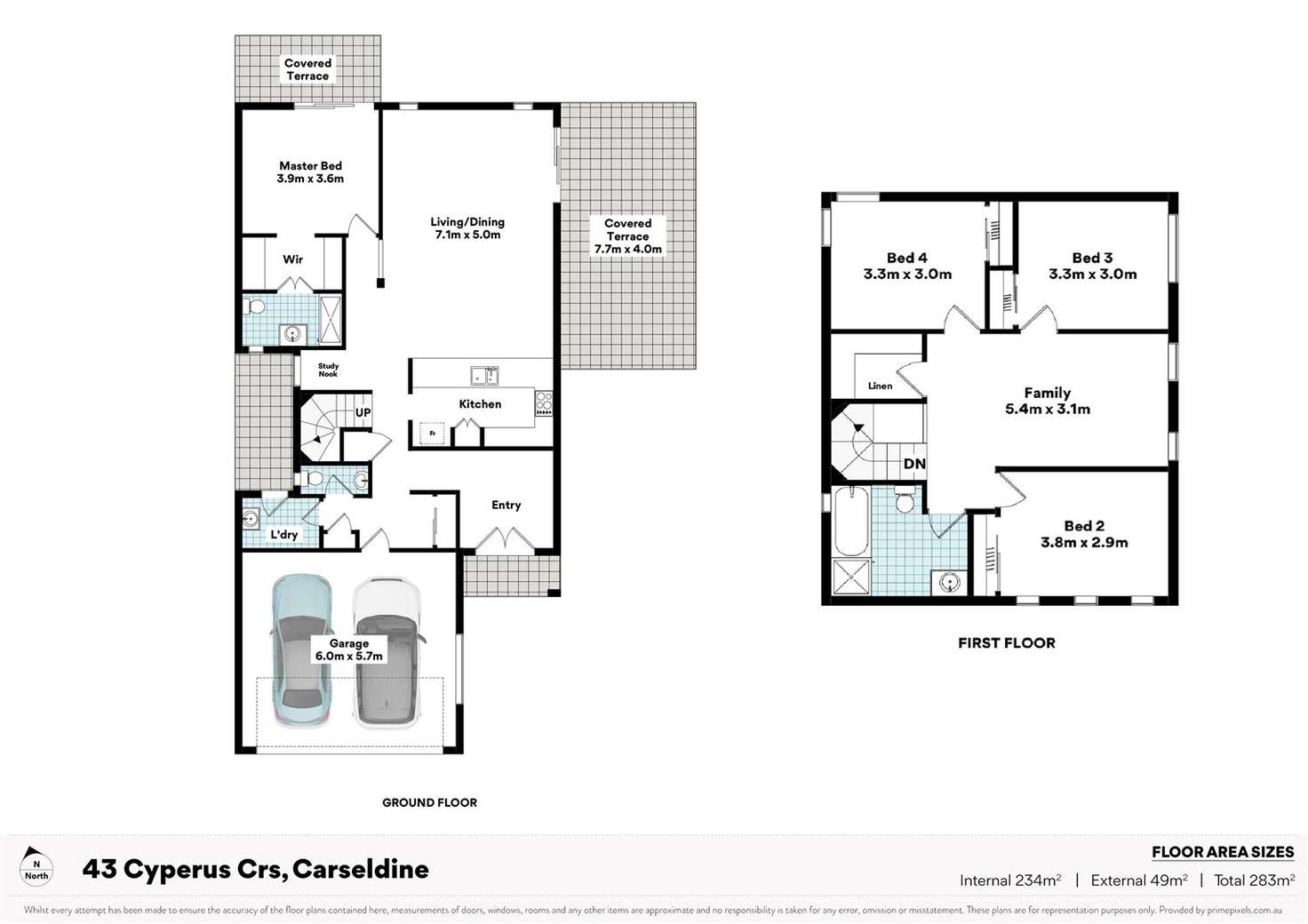 Floorplan of Homely house listing, 43 Cyperus Crescent, Carseldine QLD 4034