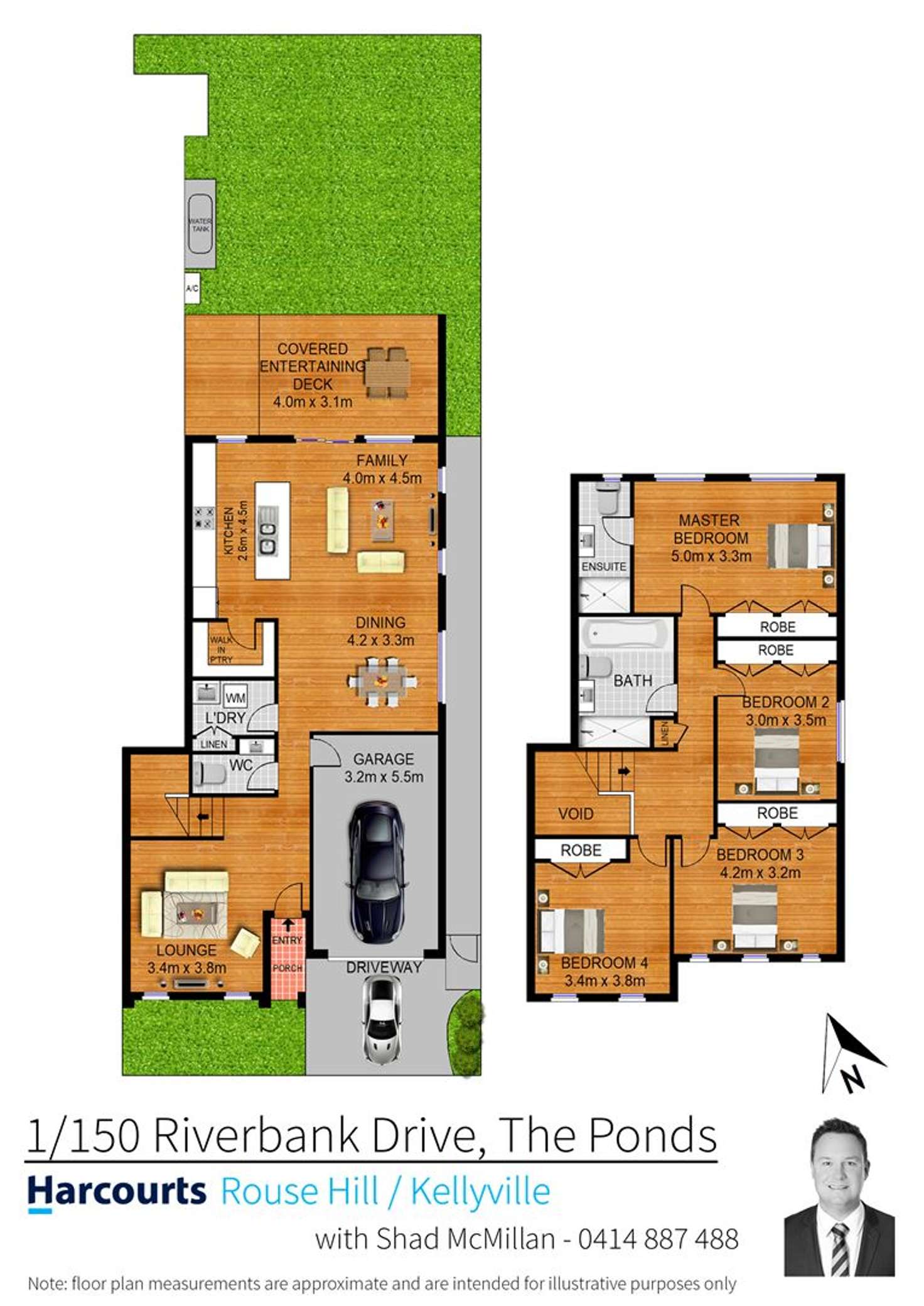 Floorplan of Homely semiDetached listing, 1/150 Riverbank Drive, The Ponds NSW 2769