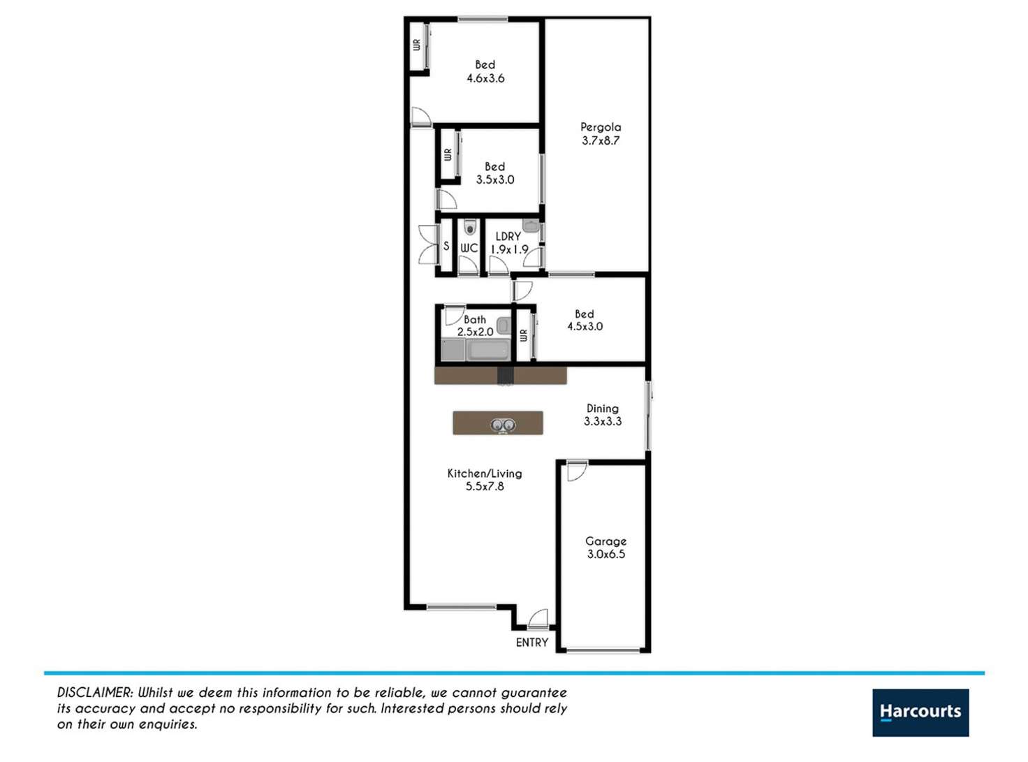 Floorplan of Homely semiDetached listing, 2/8 Wright Place, Bligh Park NSW 2756