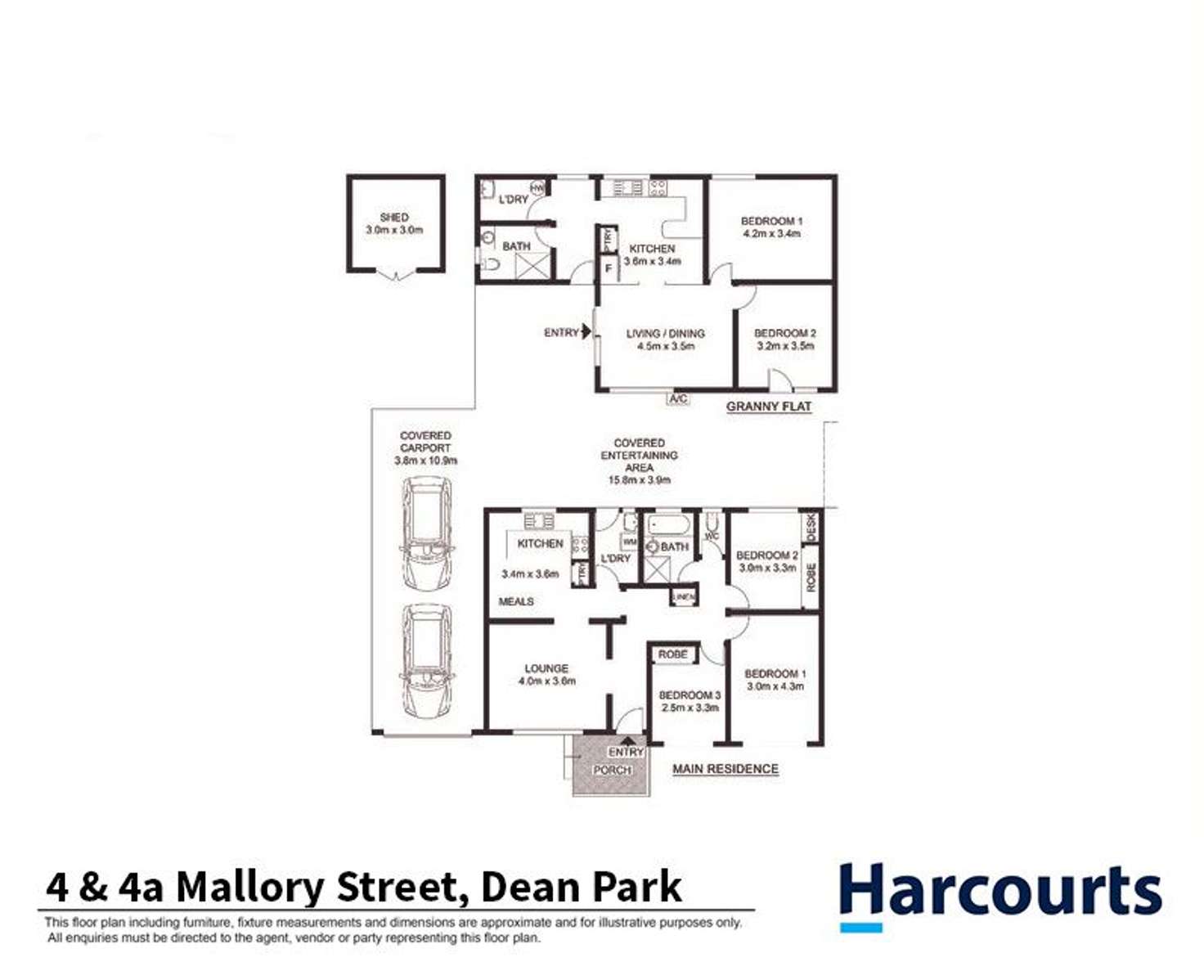 Floorplan of Homely house listing, 4 & 4a Mallory Street, Dean Park NSW 2761
