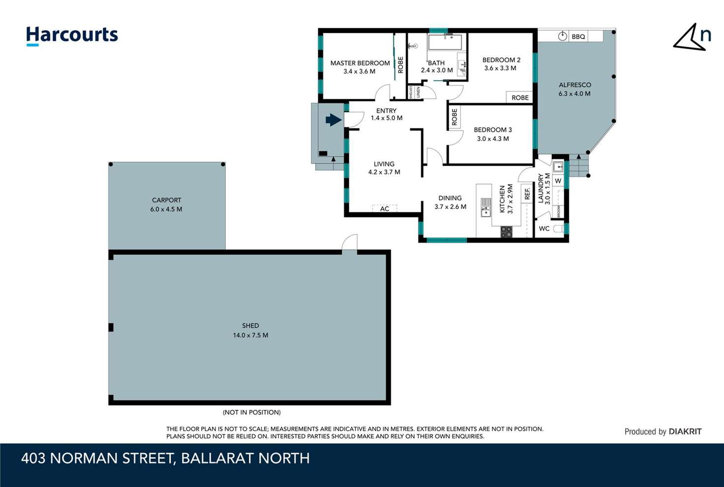 Floorplan of Homely house listing, 403 Norman Street, Ballarat North VIC 3350