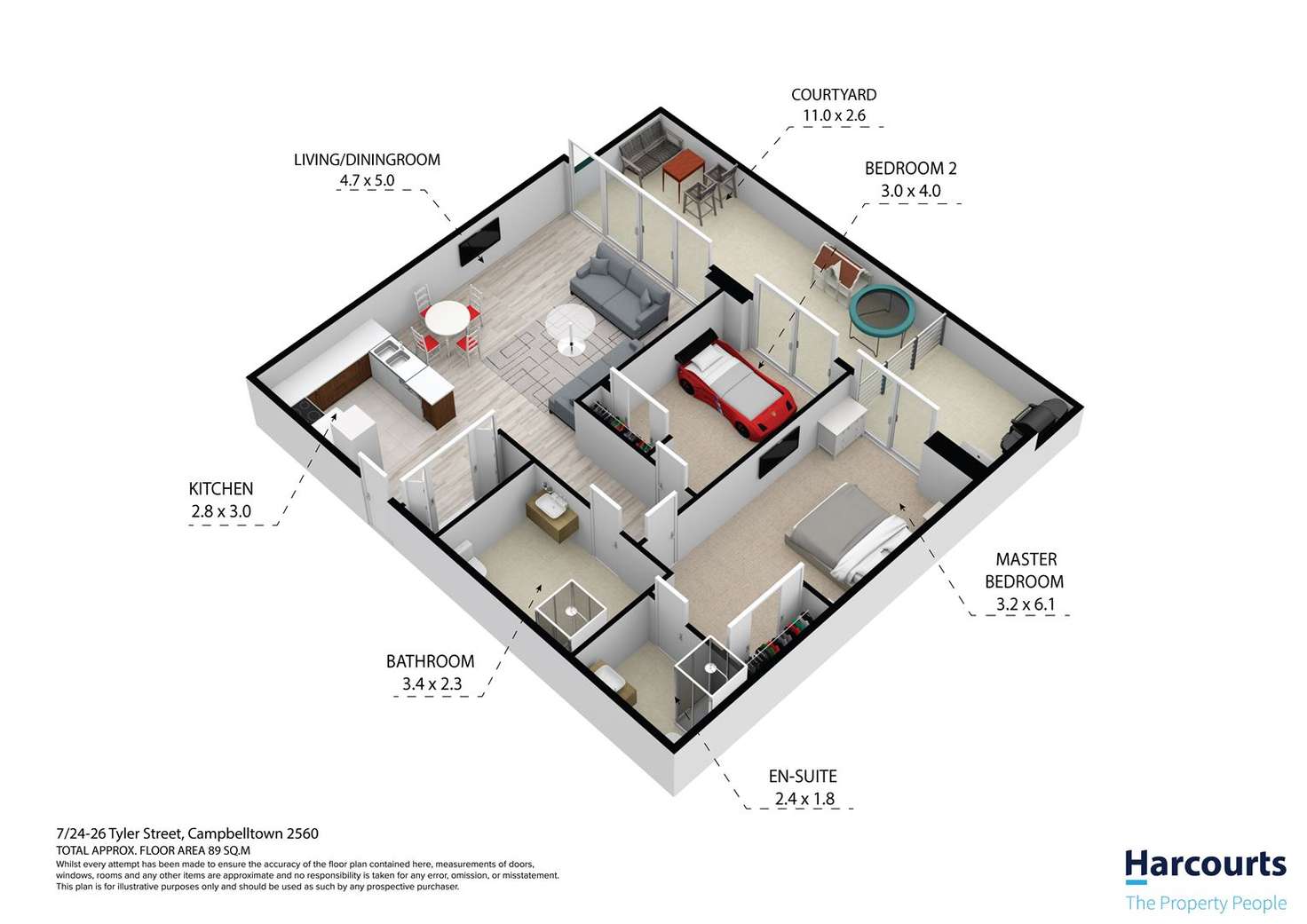 Floorplan of Homely unit listing, 7/24-26 Tyler Street, Campbelltown NSW 2560