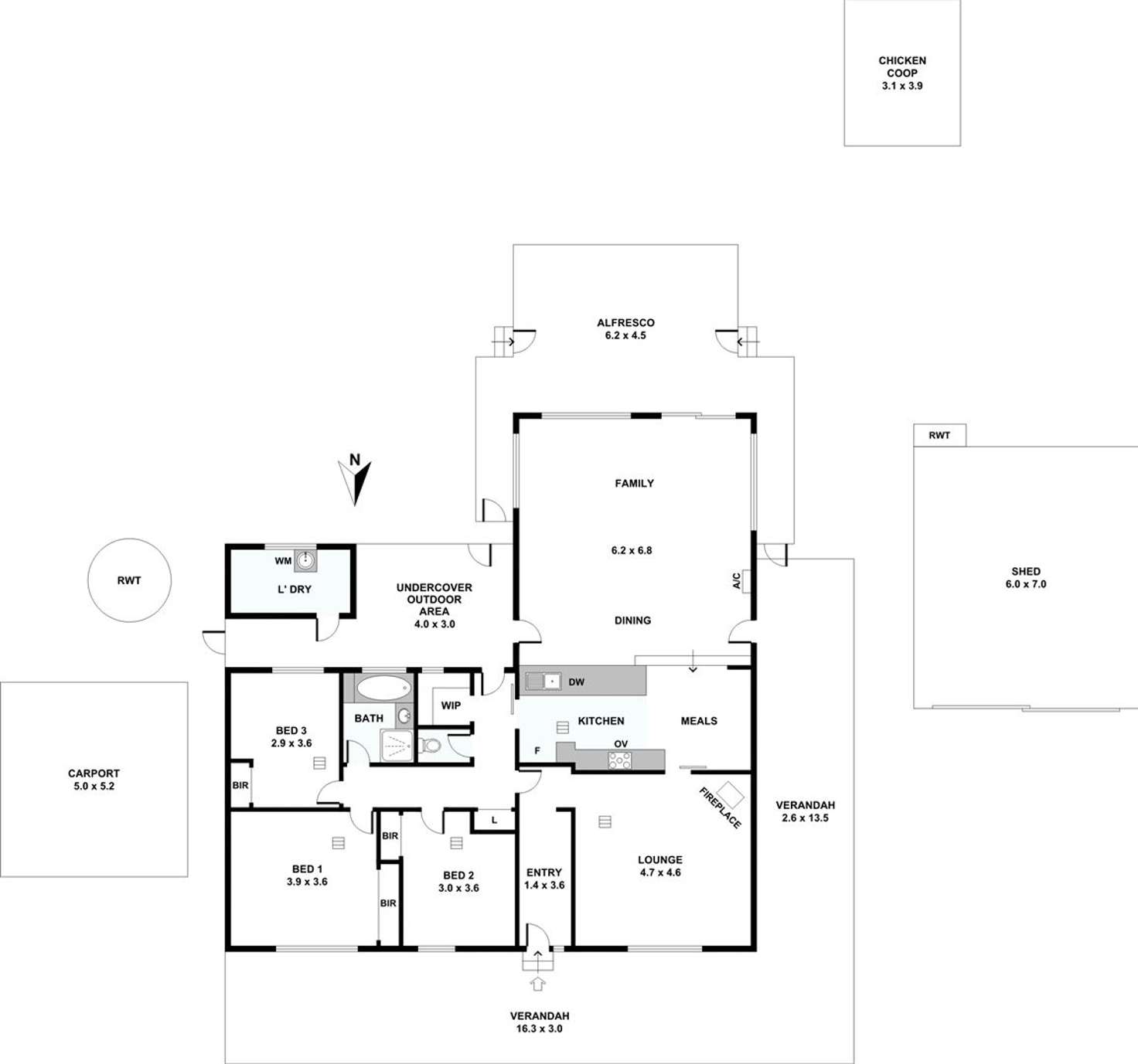 Floorplan of Homely house listing, 5 Milne Road, Rhynie SA 5412