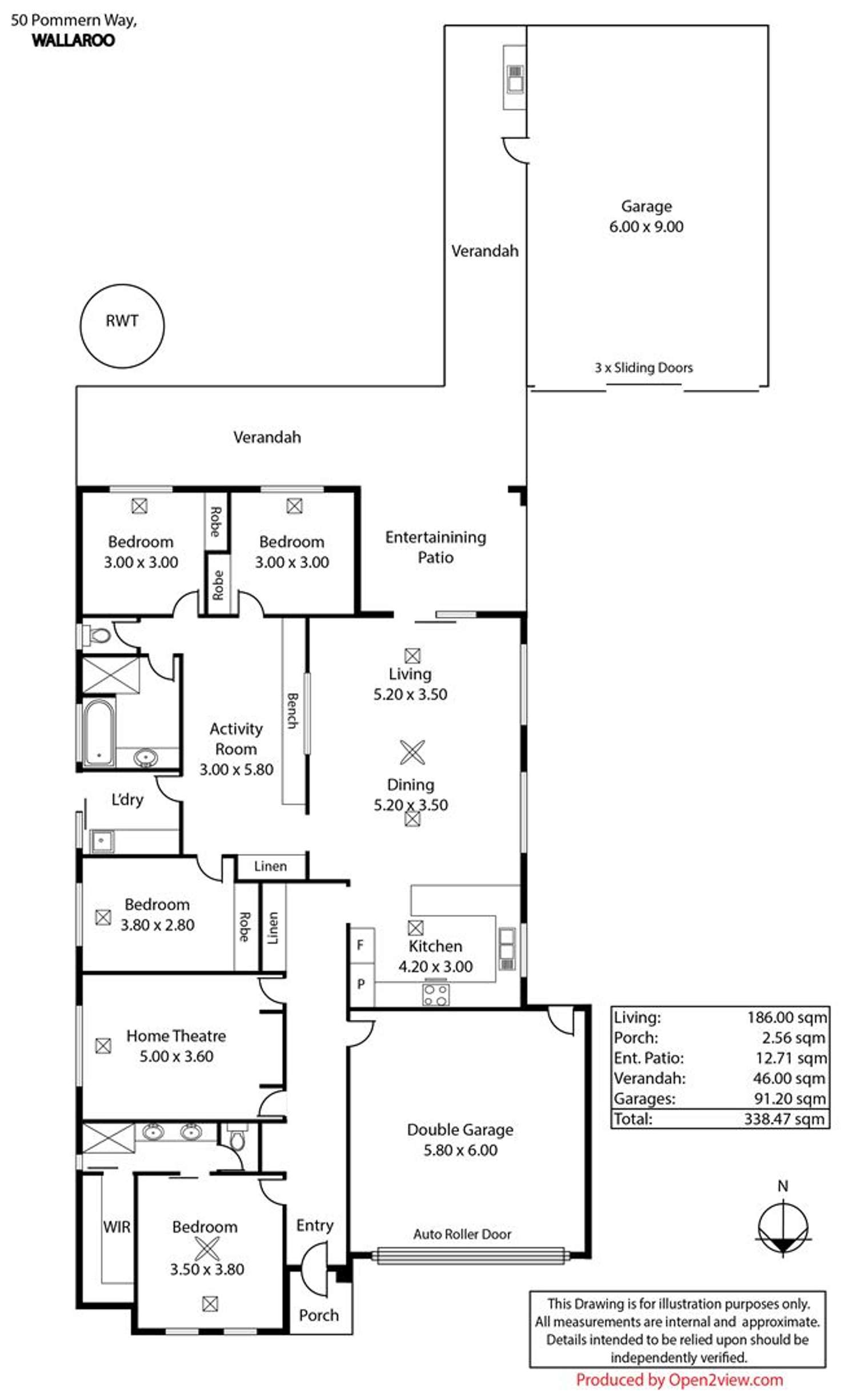 Floorplan of Homely house listing, 50 Pommern Way, Wallaroo SA 5556