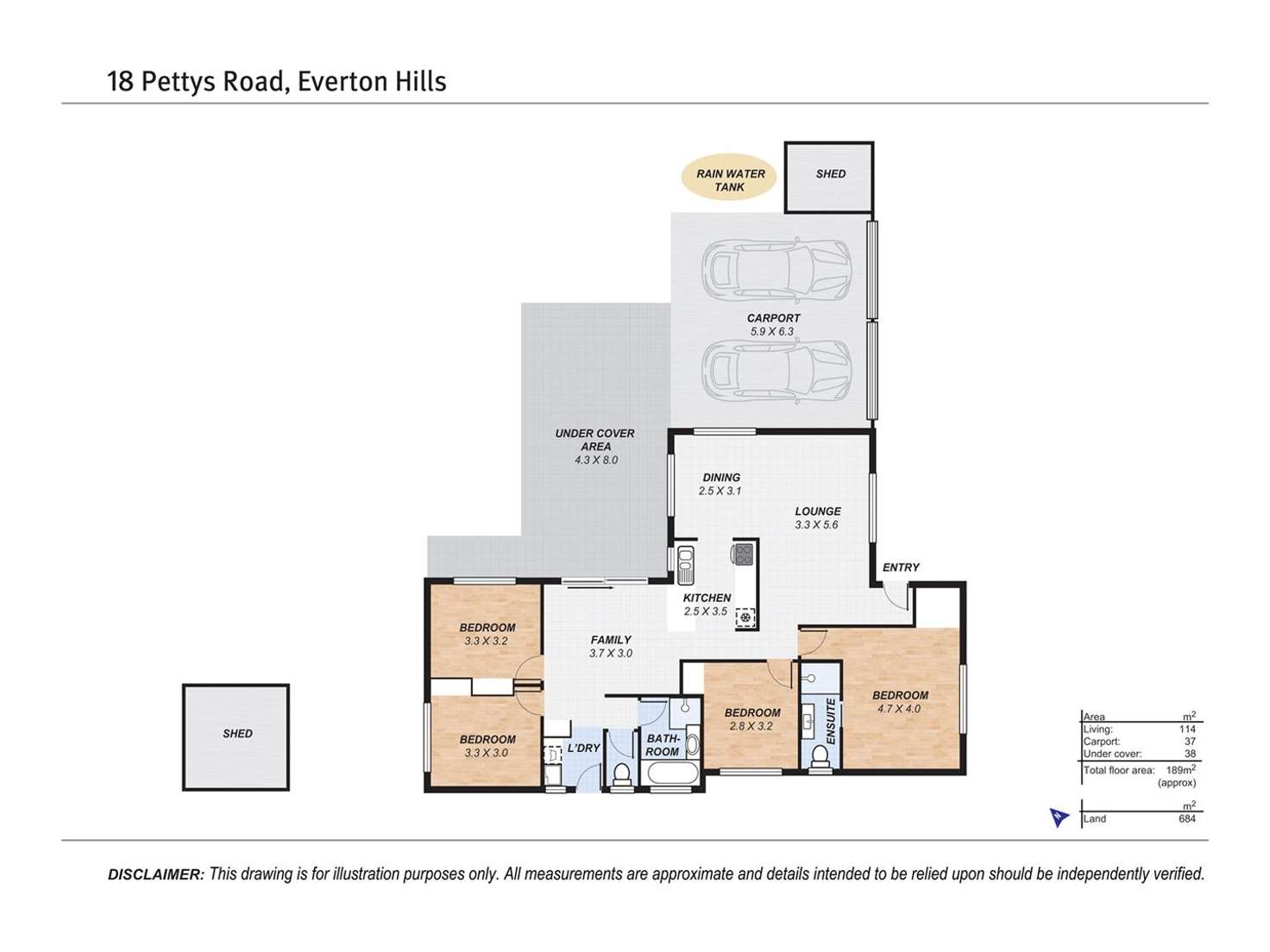 Floorplan of Homely house listing, 18 Pettys Road, Everton Hills QLD 4053