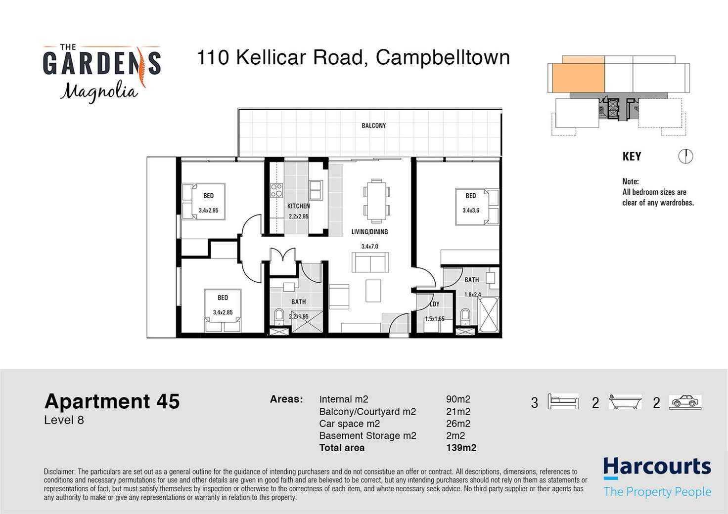 Floorplan of Homely apartment listing, 45/110 Kellicar Road, Campbelltown NSW 2560