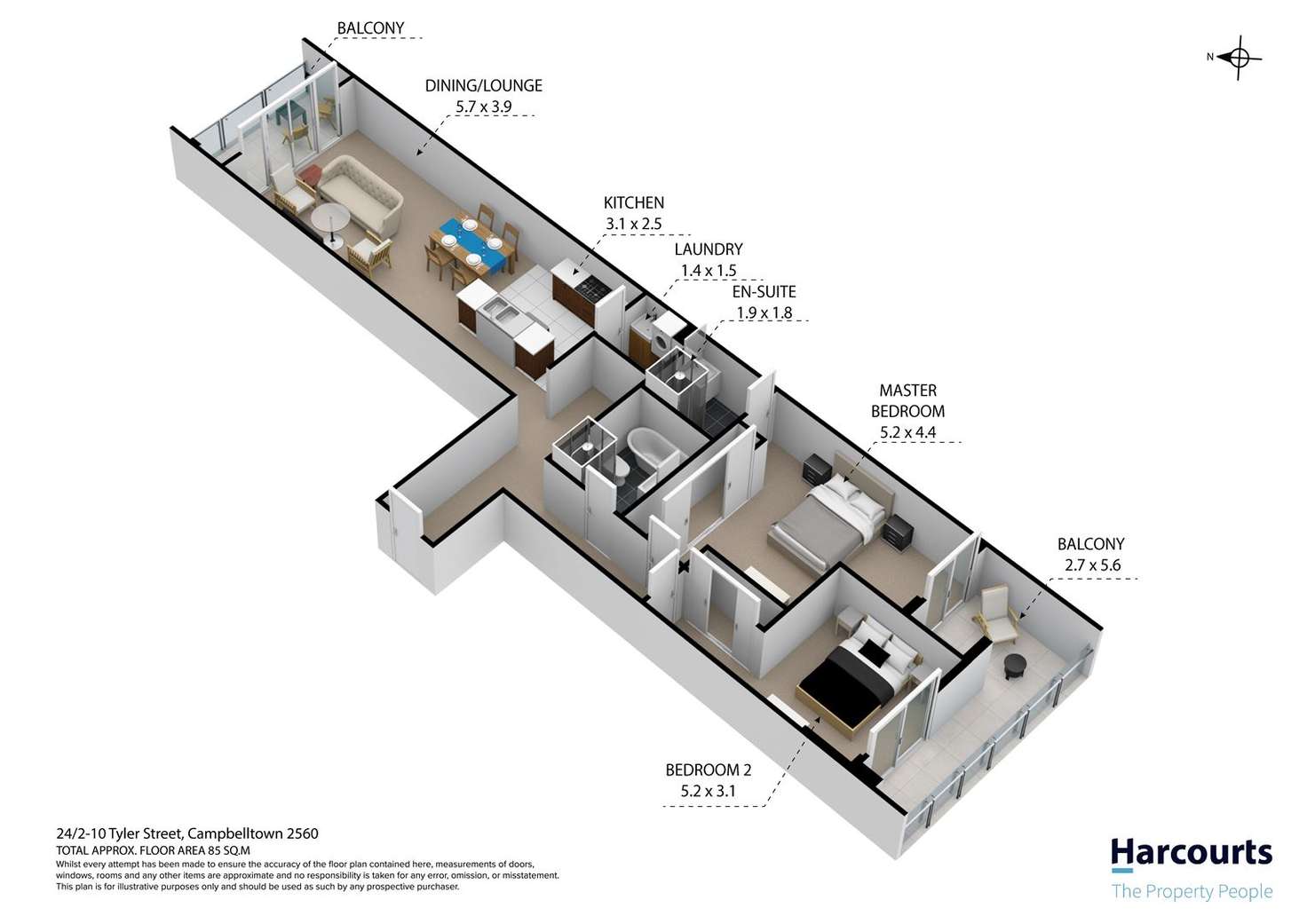 Floorplan of Homely unit listing, 24/2-10 Tyler Street, Campbelltown NSW 2560