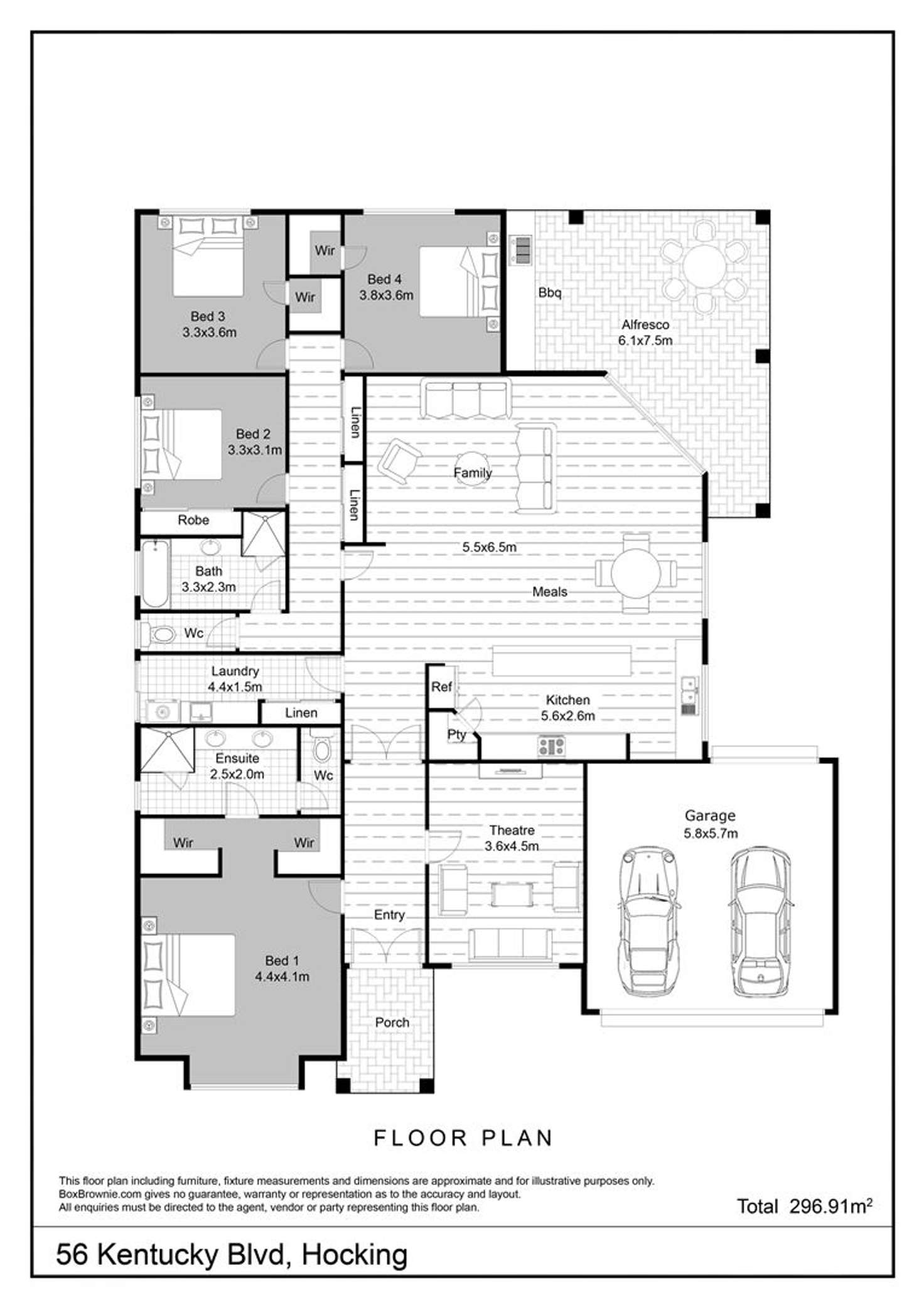 Floorplan of Homely house listing, 56 Kentucky Boulevard, Hocking WA 6065