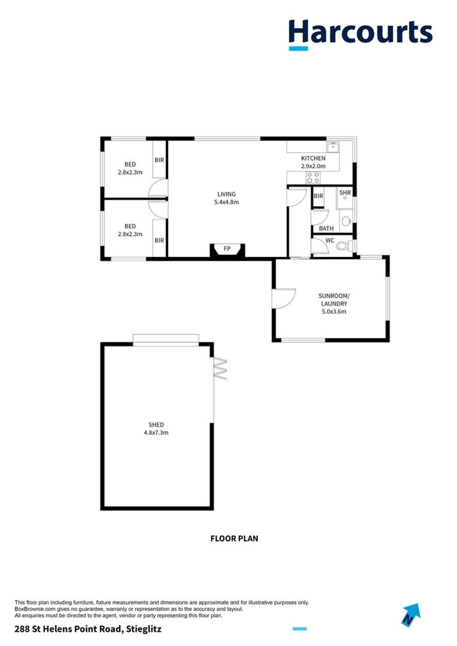 Floorplan of Homely house listing, 288 St Helens Point Road, Stieglitz TAS 7216