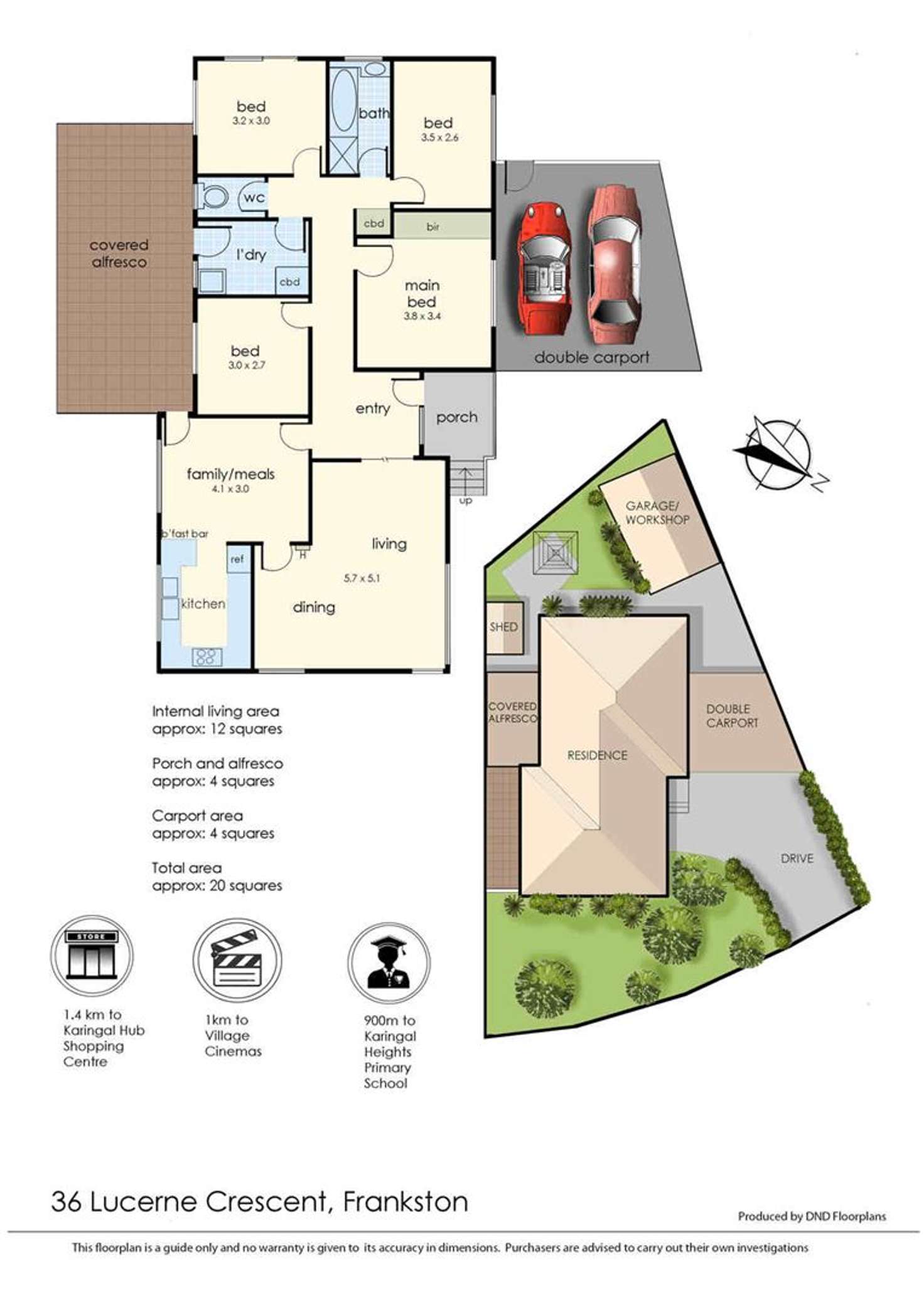 Floorplan of Homely house listing, 36 Lucerne Crescent, Frankston VIC 3199